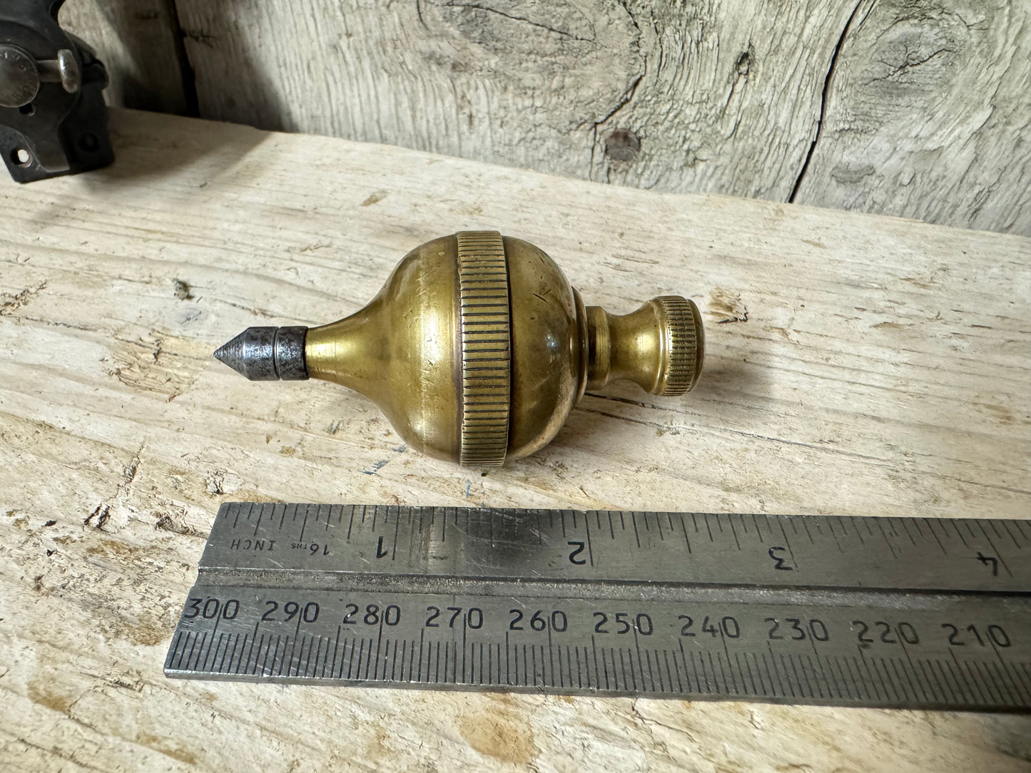 6.2oz Brass Plumb Bob with Steel Tip