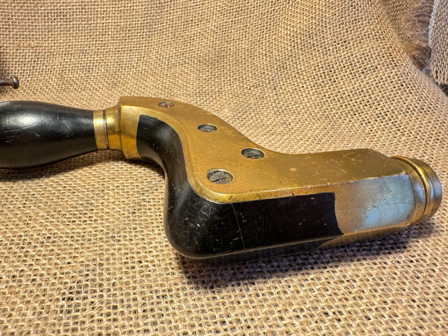 Antique Marples Ultimatum Ebony & Brass Framed Drill Brace
