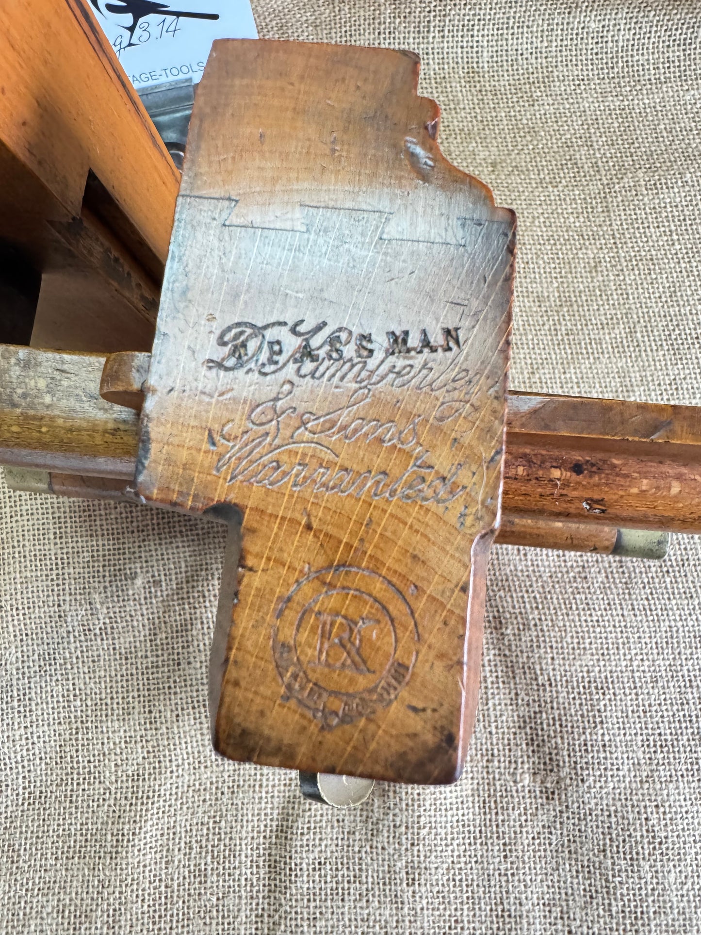Rare Antique D Kimberley & Sons Sash Filister Plane
