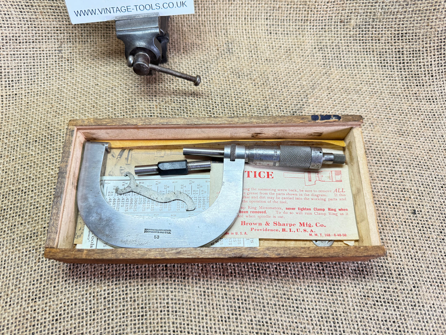 Brown & Sharpe No 53RS 2” to 3” Micrometer