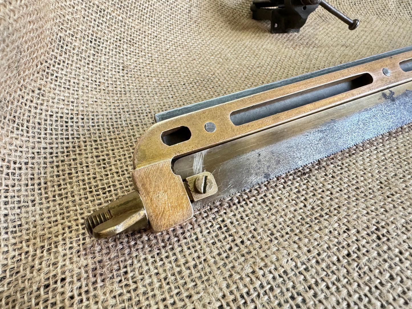 One-off Brass Framed Hacksaw with Boxwood Handle - Scratch built / homemade / apprentice piece