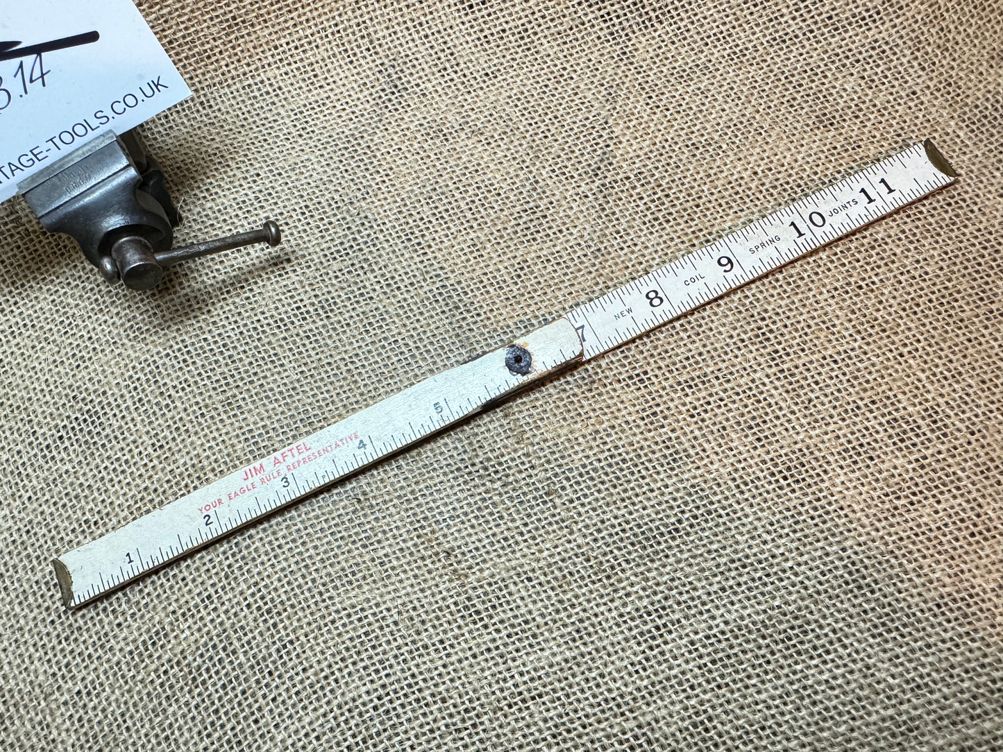 12” Eagle Folding Wooden Rule with Jim Aftel Branding