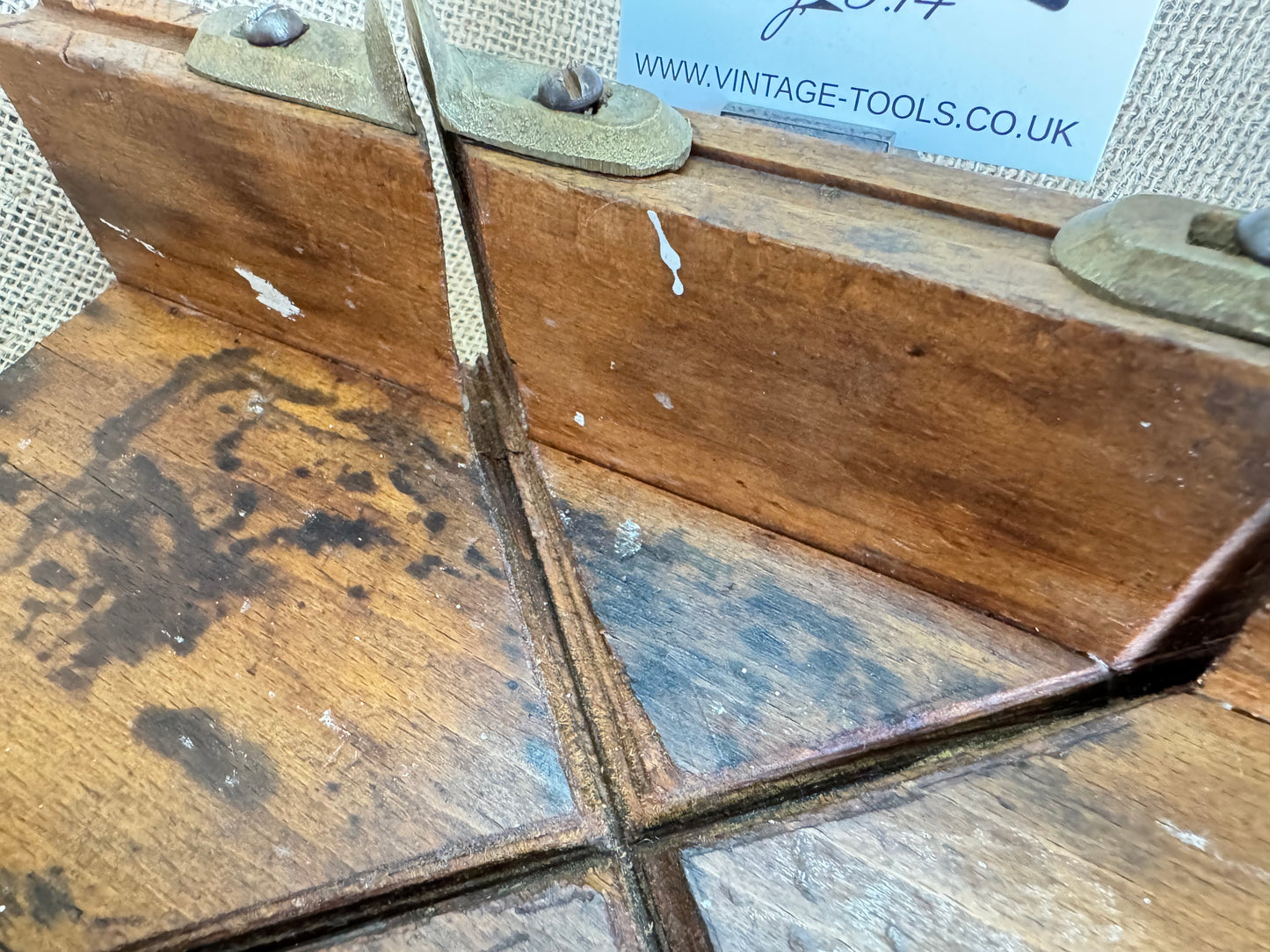 John Hall Tools (Birmingham) Beechwood Mitre Saw Block with Brass Guides