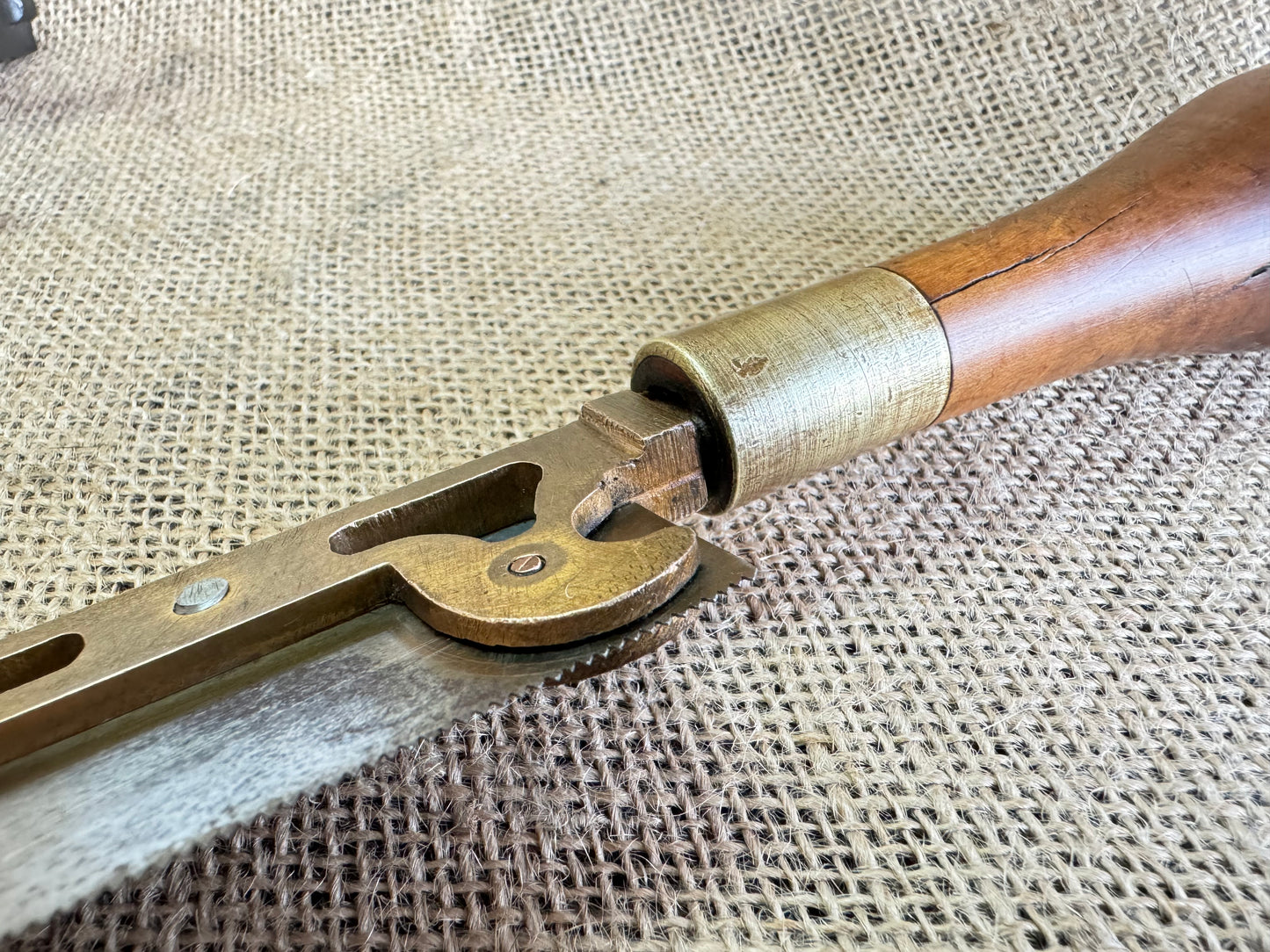One-off Brass Framed Hacksaw with Boxwood Handle - Scratch built / homemade / apprentice piece