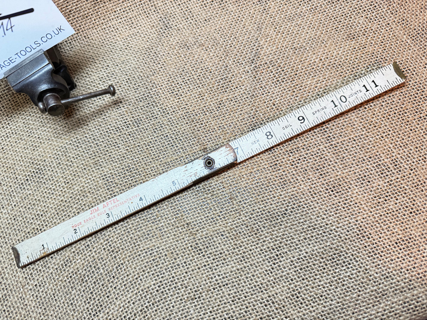 12” Eagle Folding Wooden Rule with Jim Aftel Branding