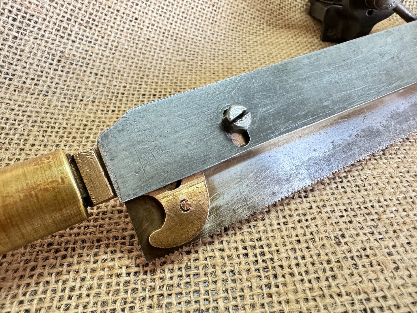 One-off Brass Framed Hacksaw with Boxwood Handle - Scratch built / homemade / apprentice piece