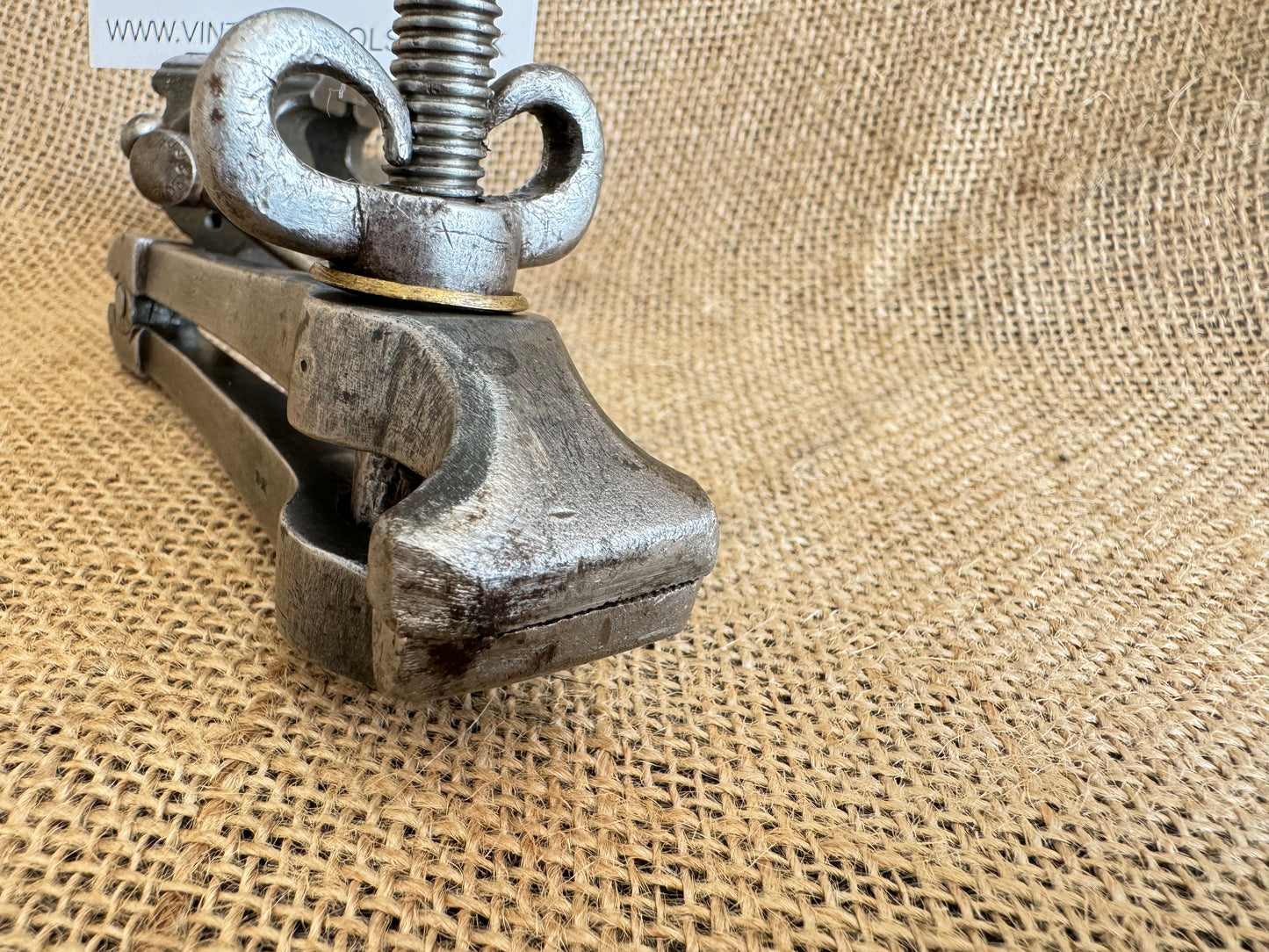 Antique Jewellers Hand Vice with Unusual Thumbscrew