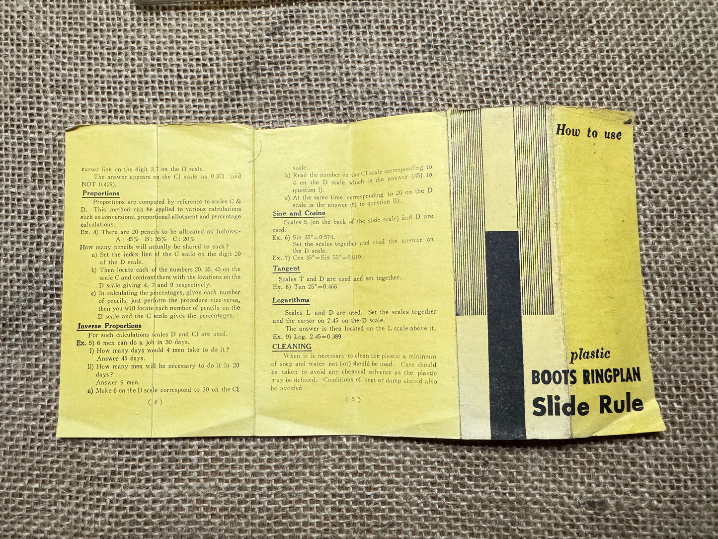 Boots Ringplan Sliderule