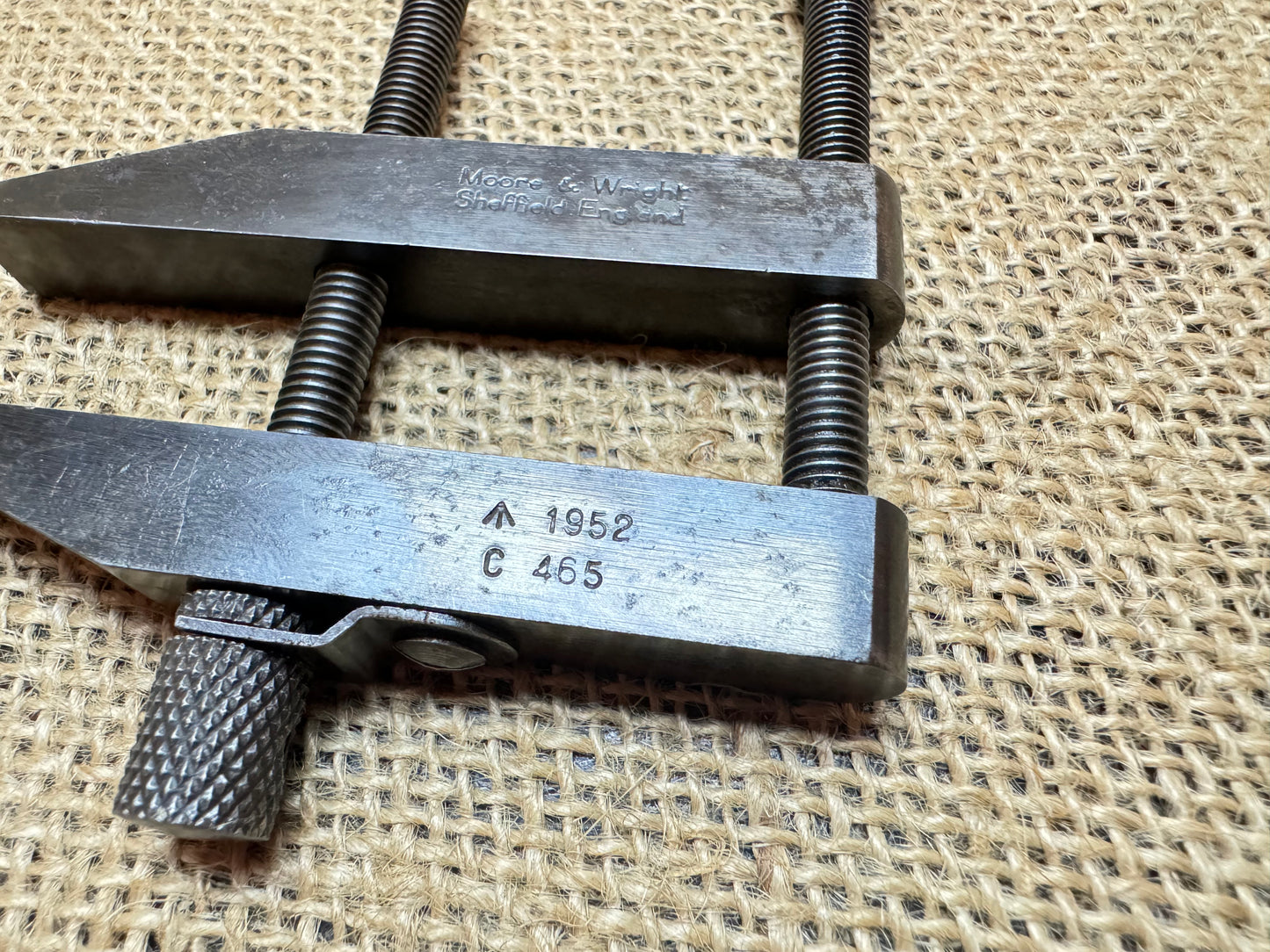 Moore & Wright Engineers Toolmakers 3” Parallel Clamp with 1952 military Broadarrow