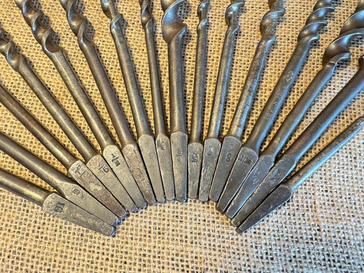 Selection of Drill Brace Auger Bits - 16 in total