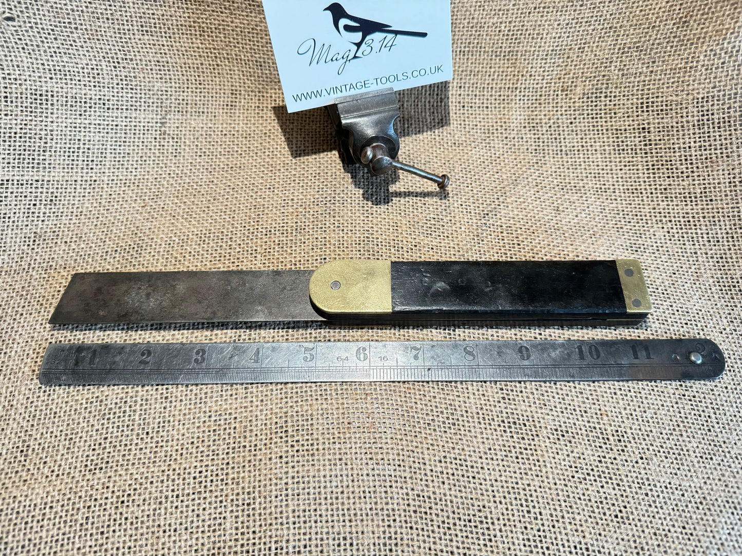 Ebony & Brass Carpenters Sliding Bevel Gauge