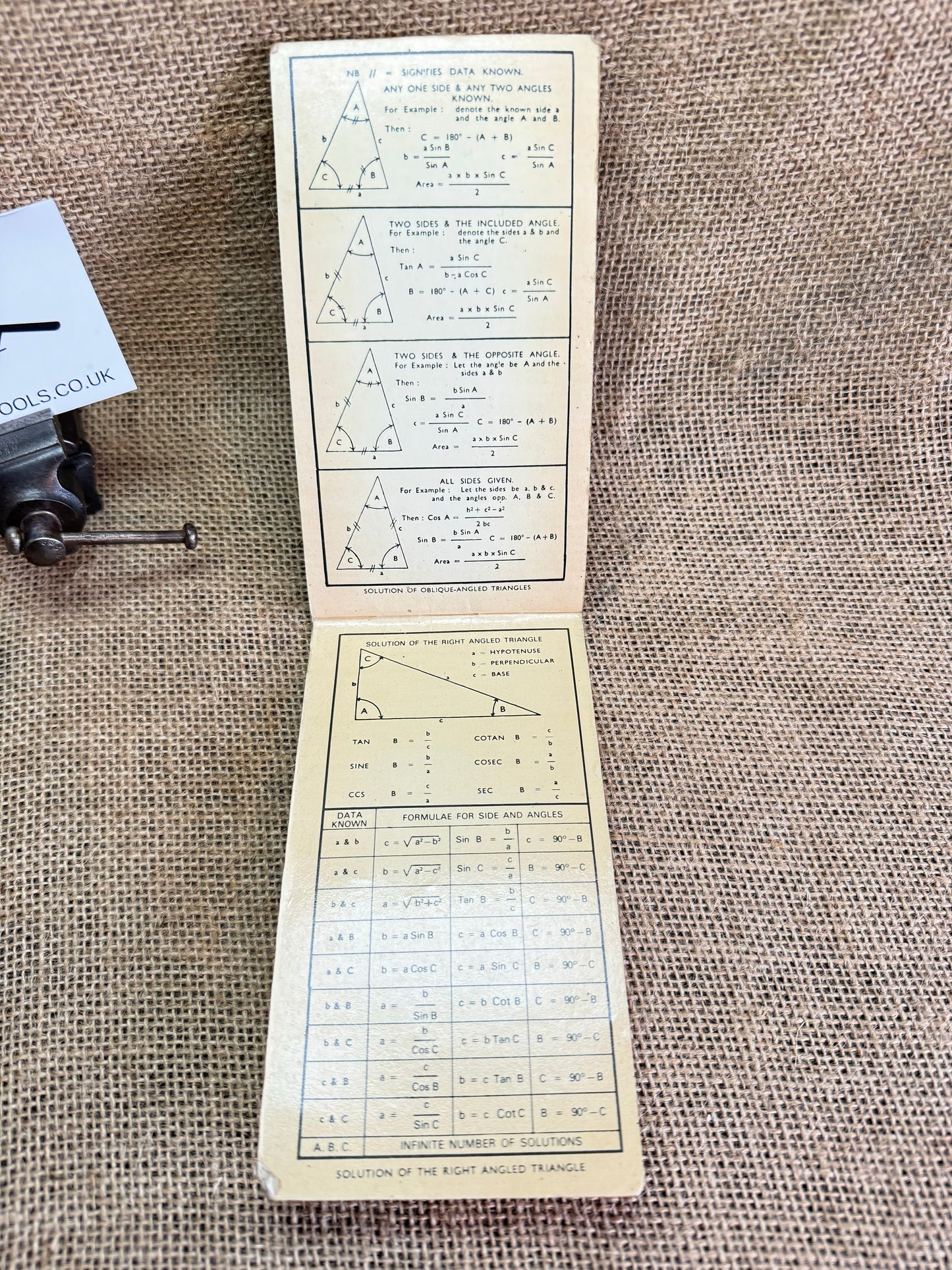 Zeus Precision Data Charts & Reference Tables 1978/79 Metric Revision
