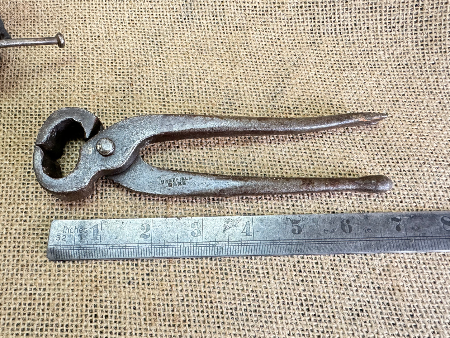 7” Vintage Pincer Pliers with Ball and Hook Handles