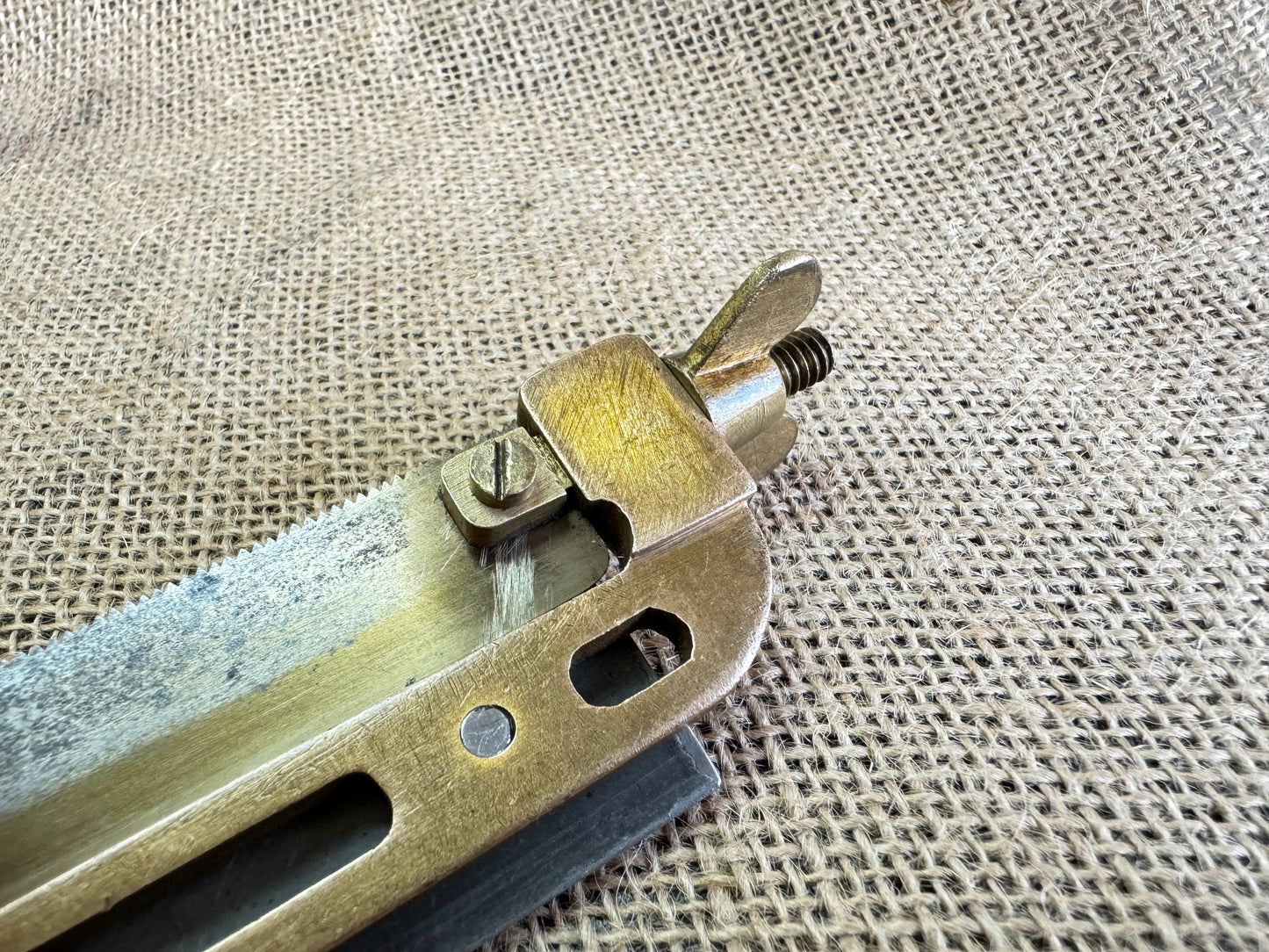One-off Brass Framed Hacksaw with Boxwood Handle - Scratch built / homemade / apprentice piece