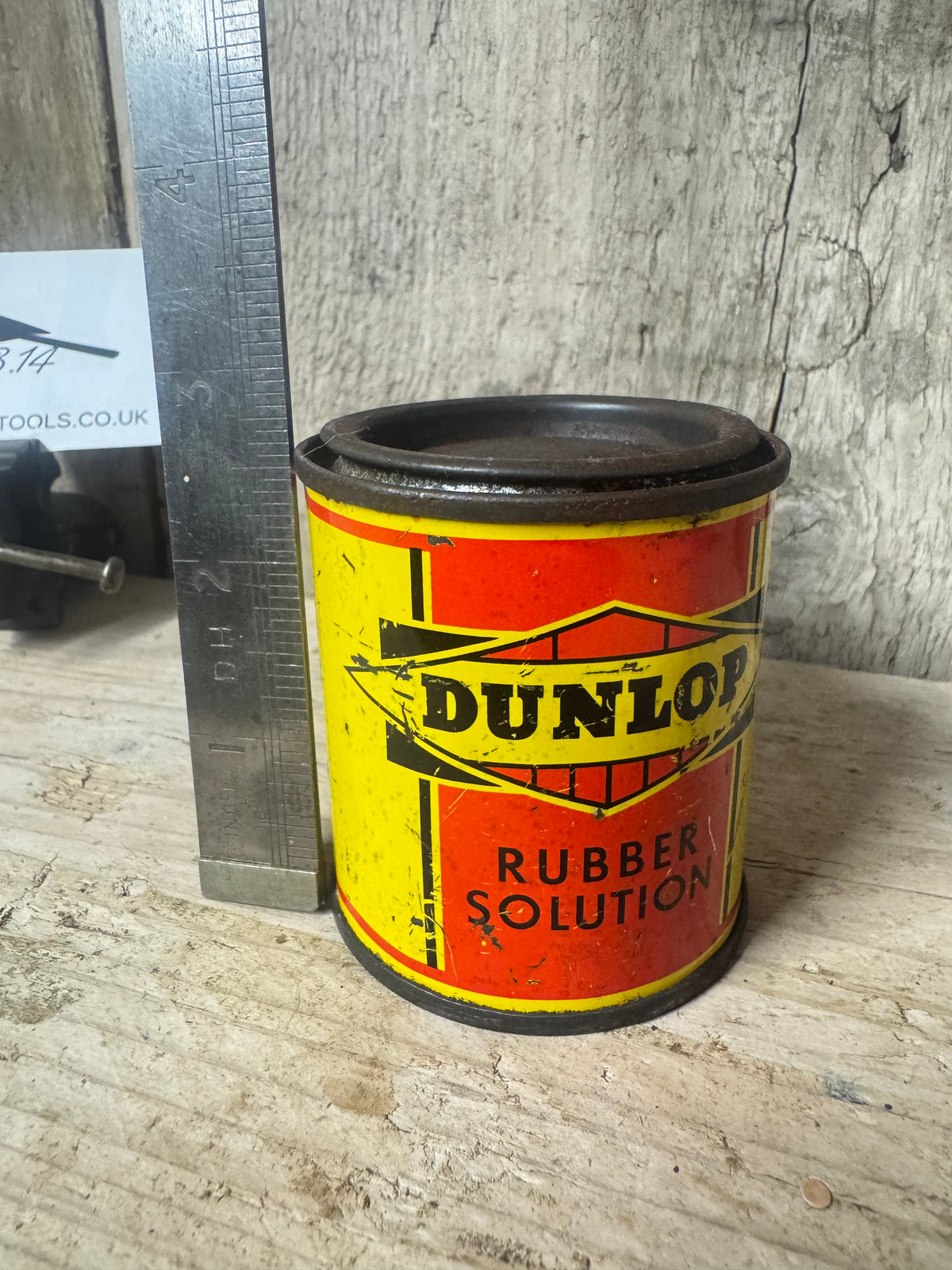 Vintage Dunlop Rubber Solution Tin