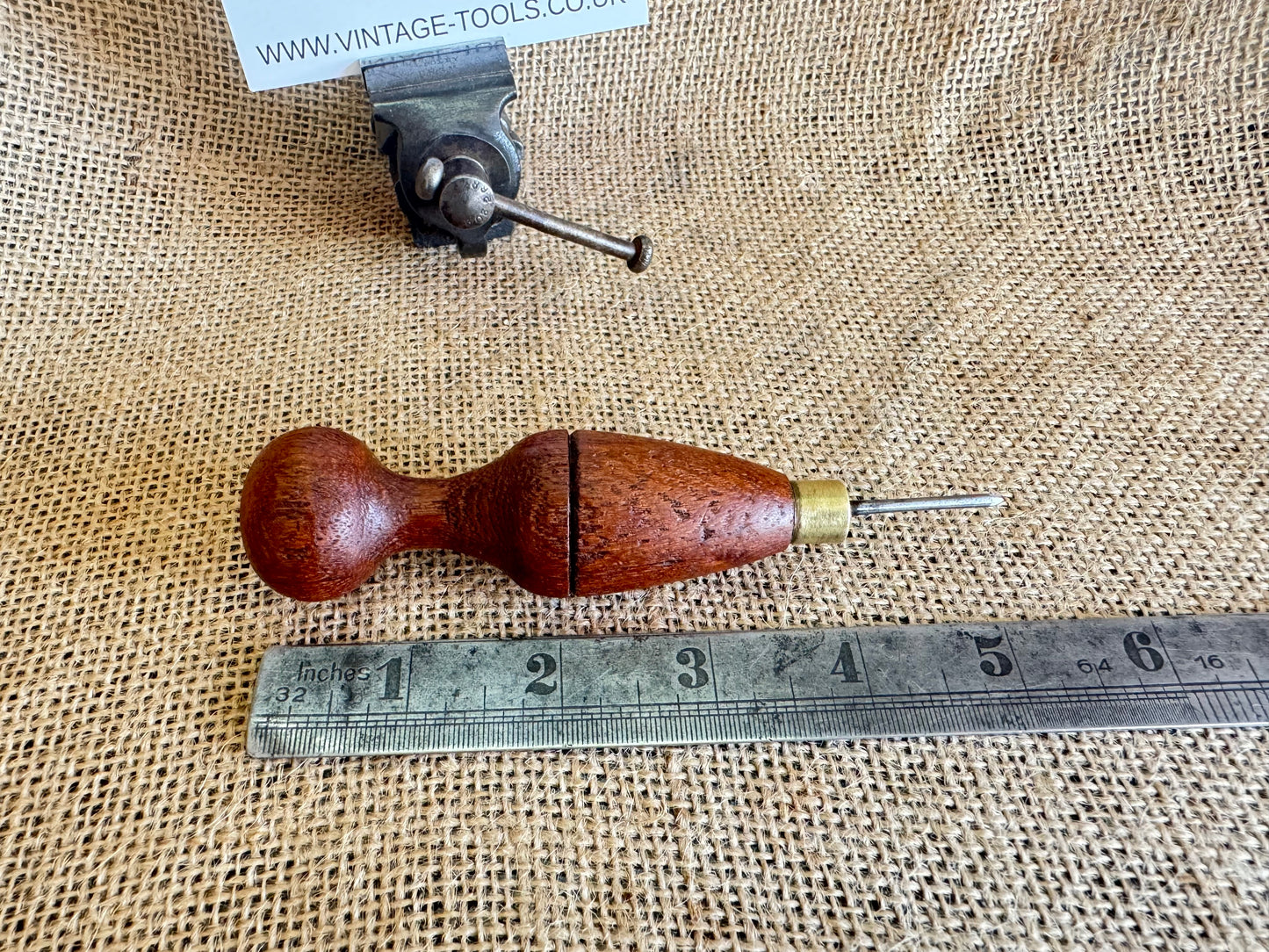 Vintage Wooden Handled 5” Bradle / Awl