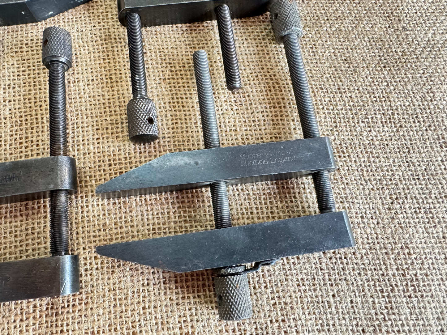 Set of 4 Moore & Wright 4” Engineers Parallel Clamps
