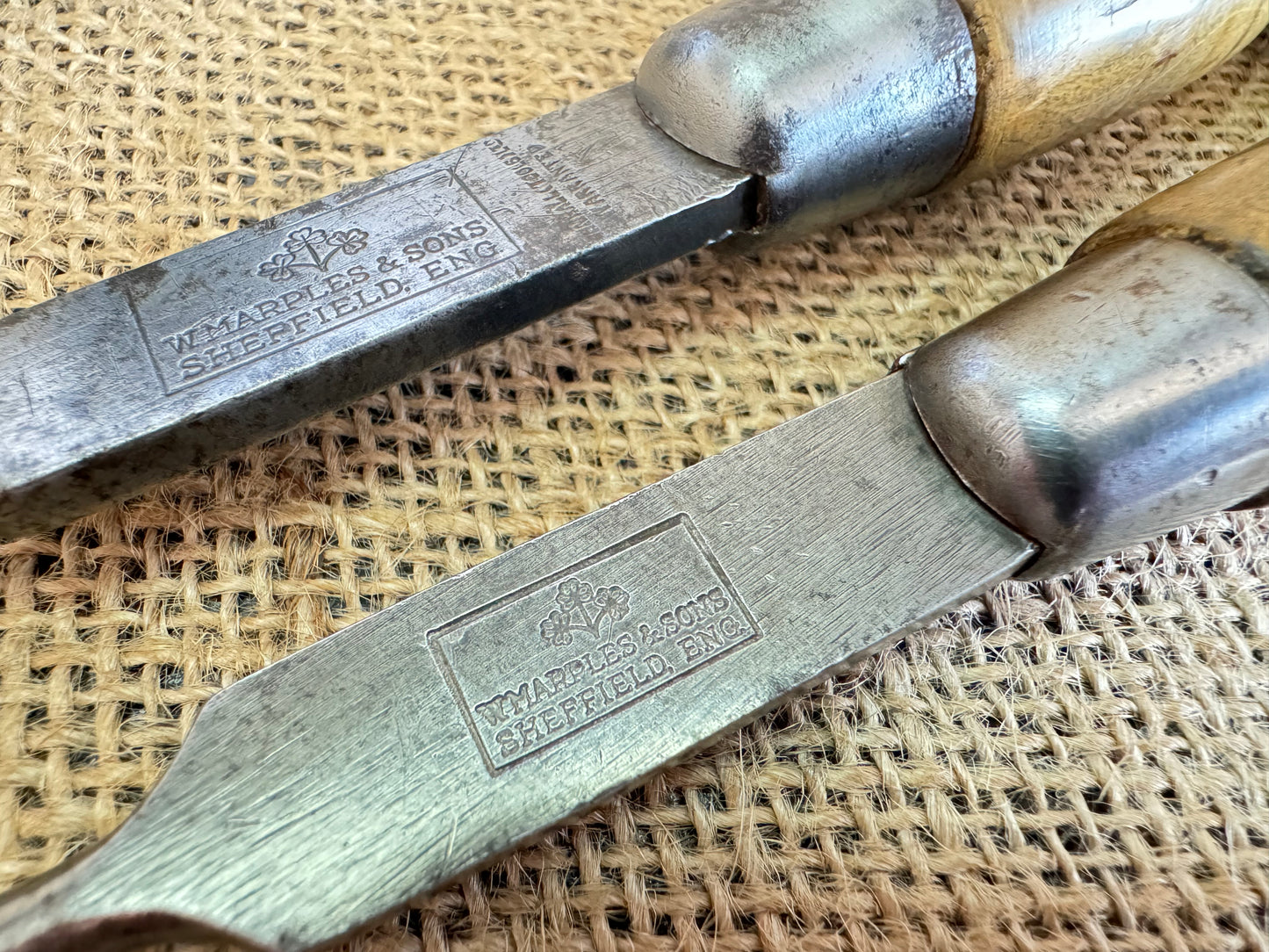 Pair of Vintage WM Marples Shamrock Skidproof Flat Head Screwdrivers