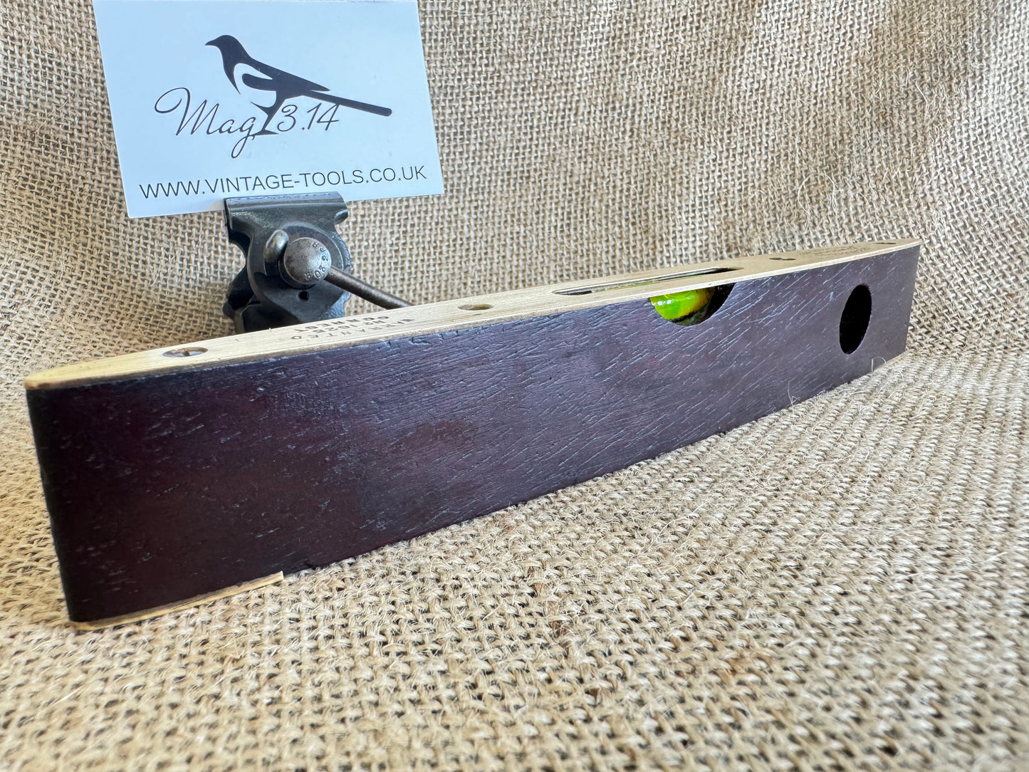 J Rabone & Sons No 1625 9” Spirit Level Rosewood and Brass