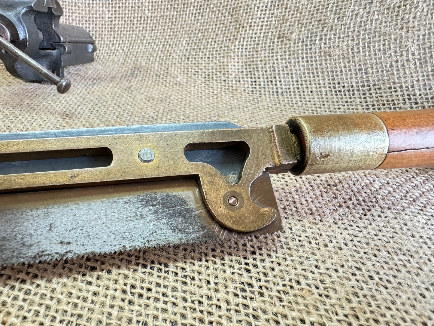 One-off Brass Framed Hacksaw with Boxwood Handle - Scratch built / homemade / apprentice piece