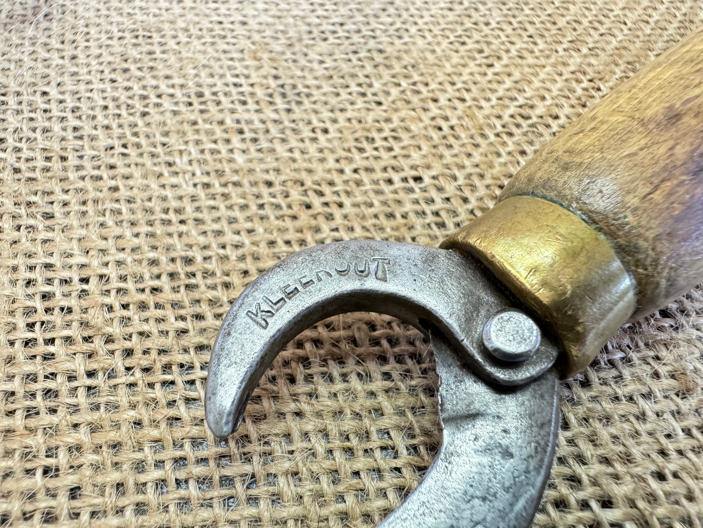 Vintage Kleerout Wooden Handle Tin Opener - Kitchenalia