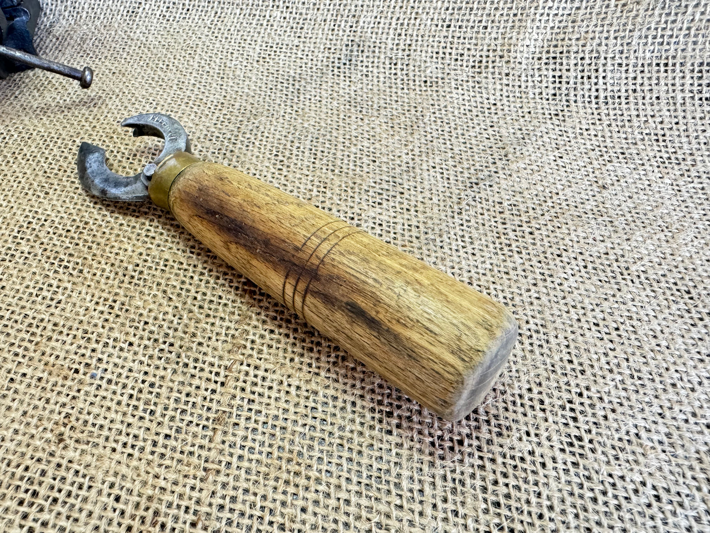 Vintage Kleerout Wooden Handle Tin Opener - Kitchenalia