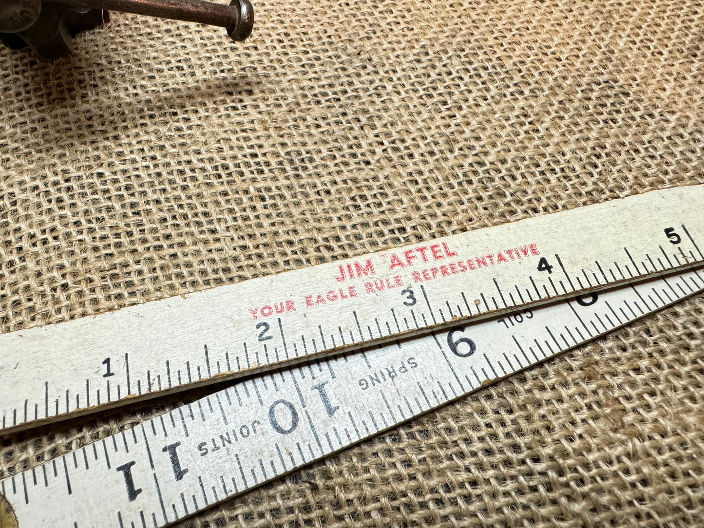 12” Eagle Folding Wooden Rule with Jim Aftel Branding