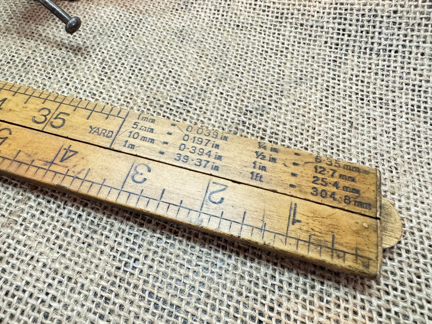 Rabone Chesterman No 1162 1m / 1yrd Boxwood Folding Rule