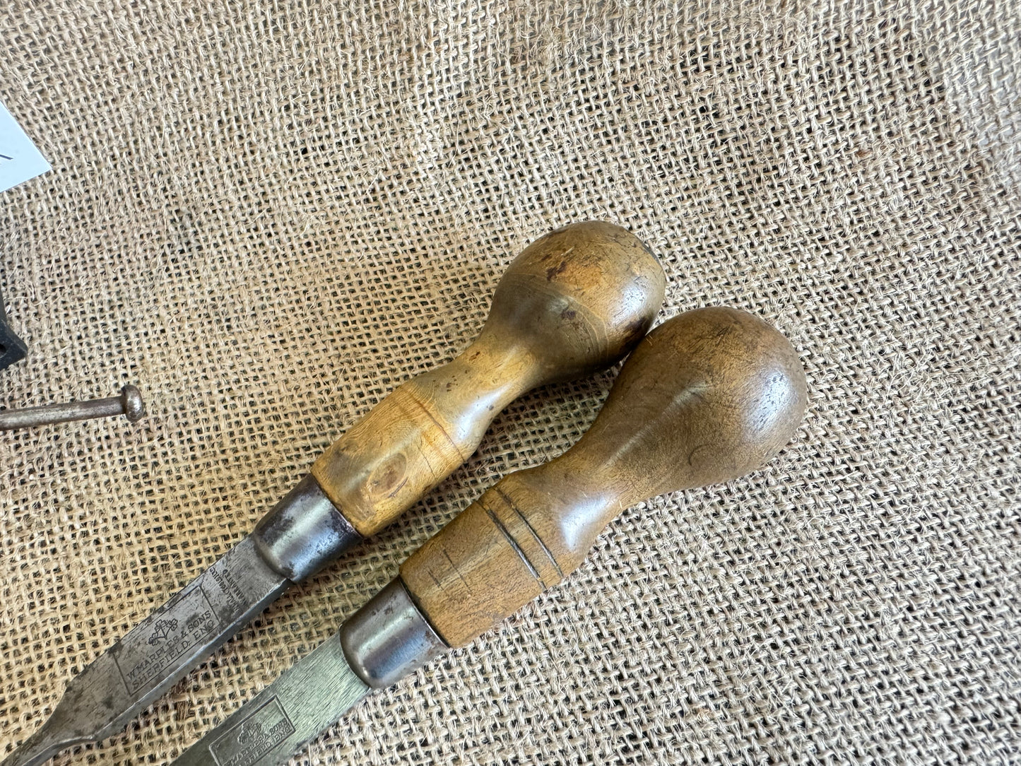Pair of Vintage WM Marples Shamrock Skidproof Flat Head Screwdrivers