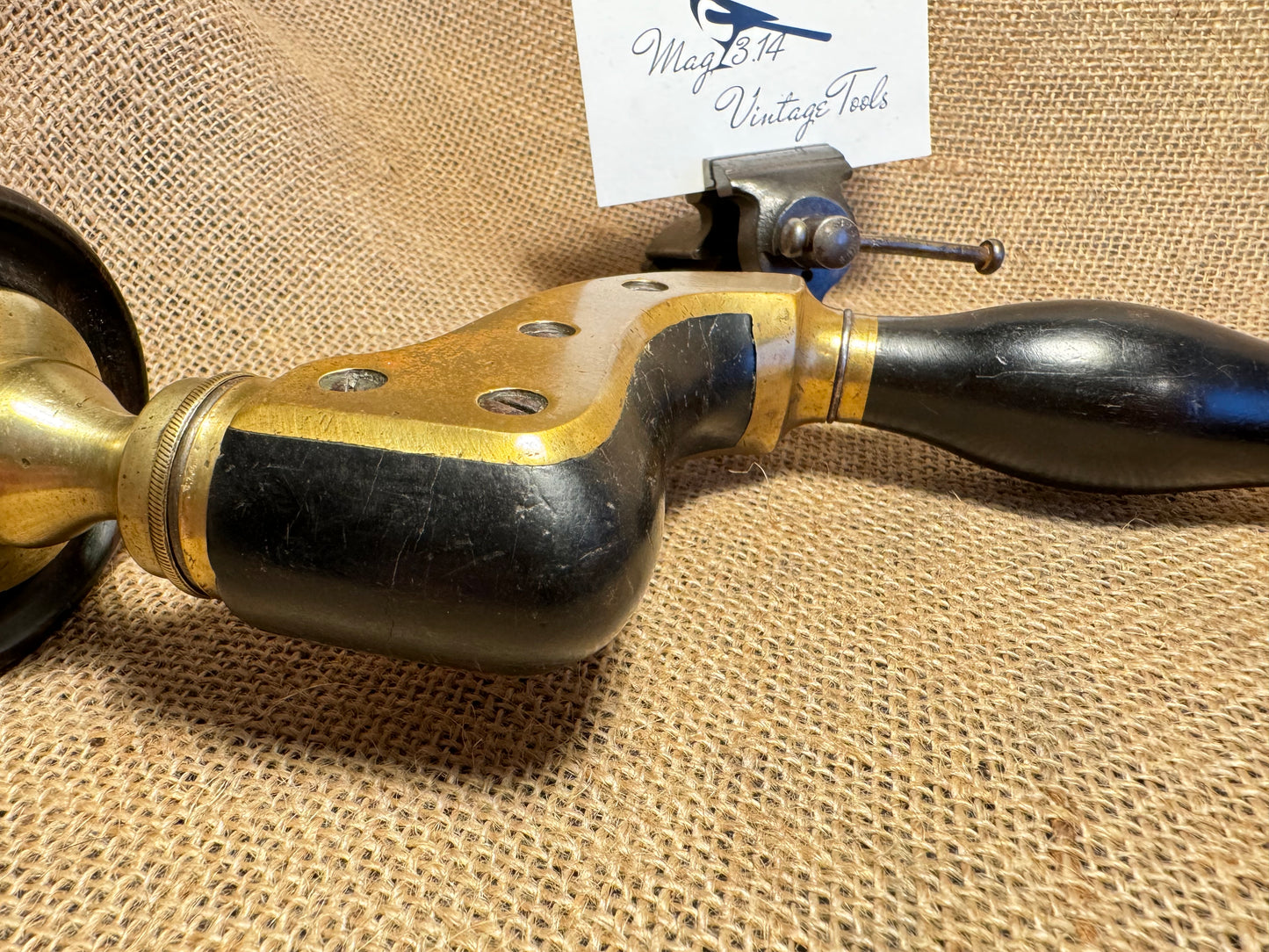 Antique Marples Ultimatum Ebony & Brass Framed Drill Brace