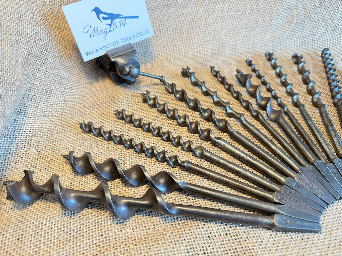 Selection of Drill Brace Auger Bits - 16 in total