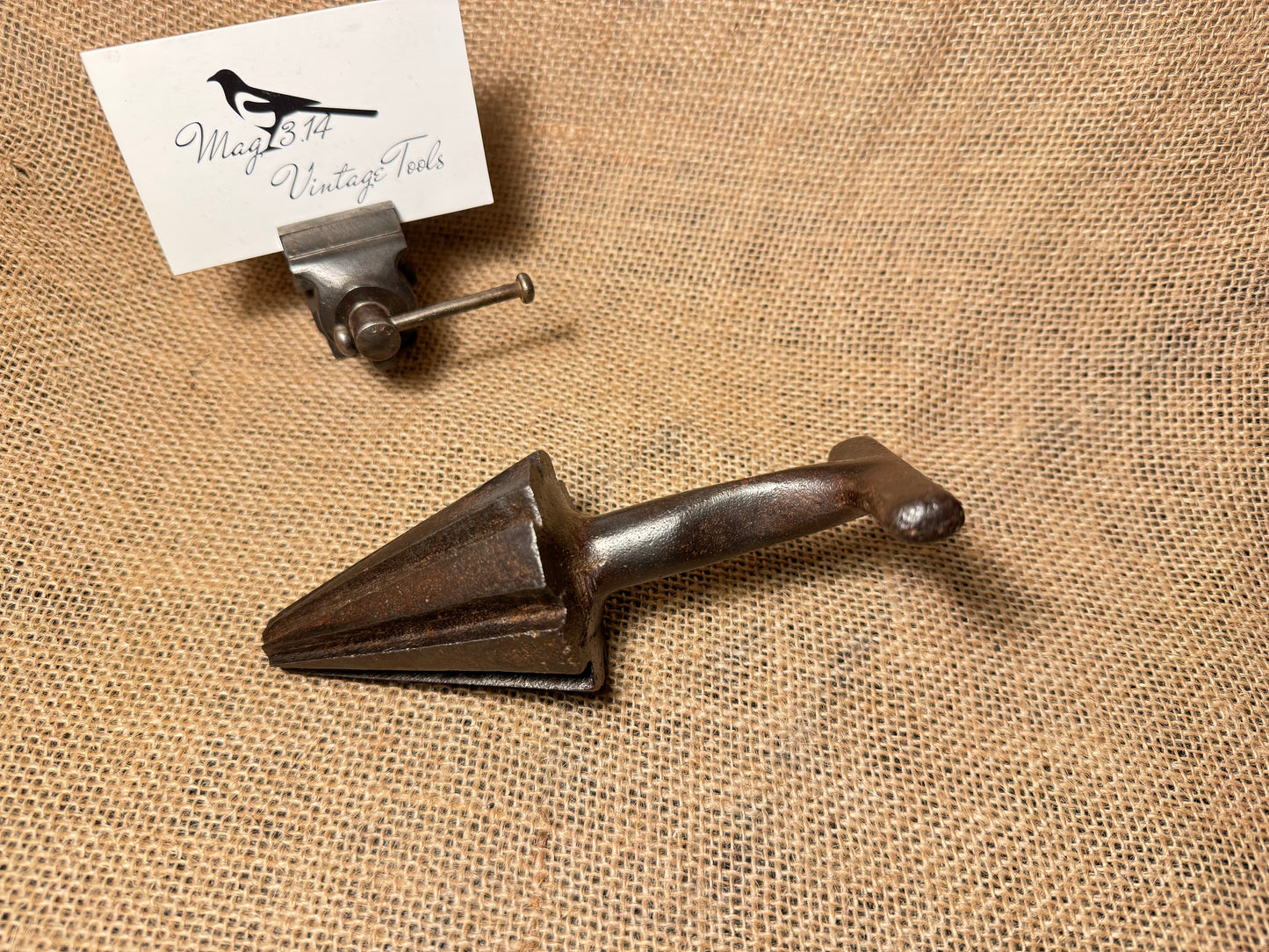 Vintage Cast Iron T-Handle Pipe Ream De-Burring Tool