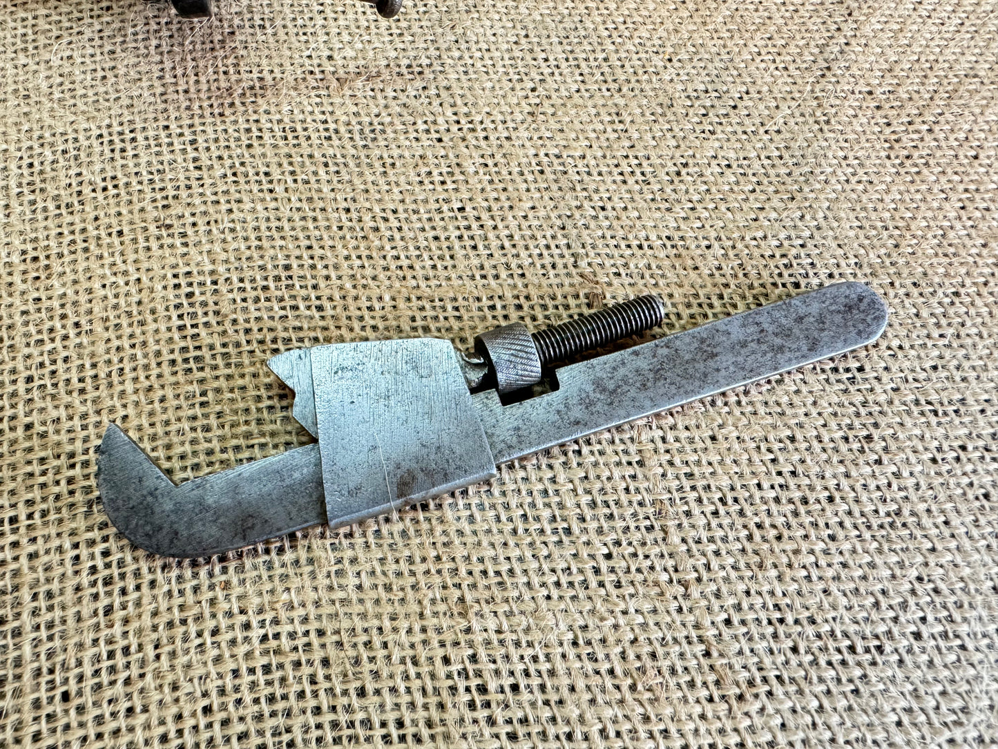 Vintage User or Apprentice Made 5 1/2” Adjustable Wrench