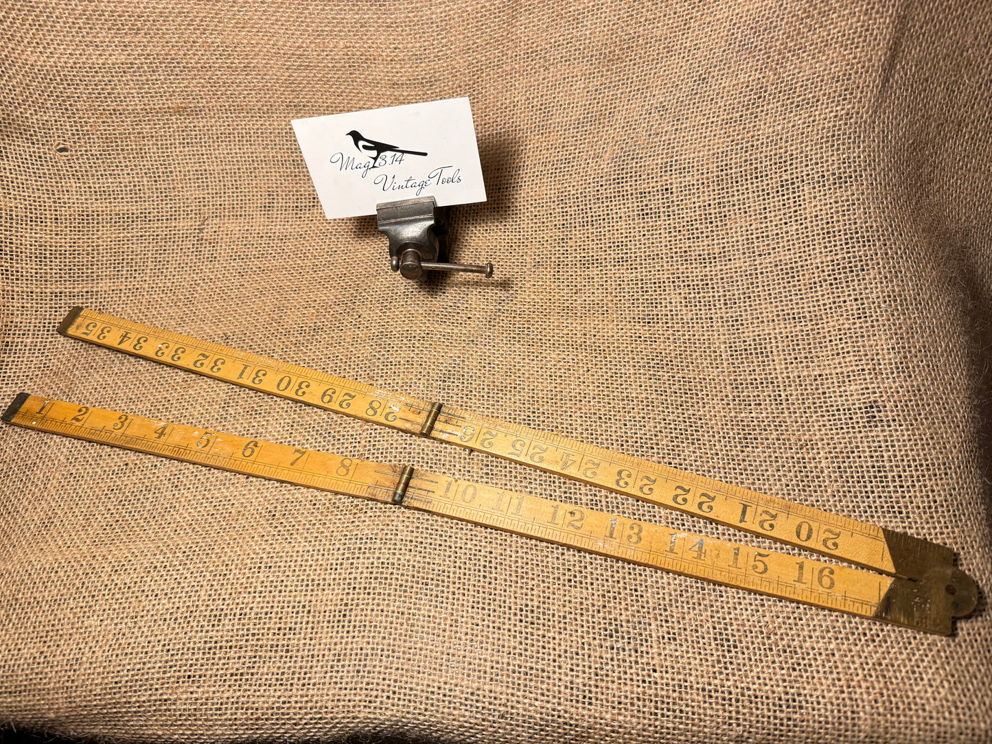 36” Boxwood Folding Rule - Carpentry / Upholstery / Vintage Tools