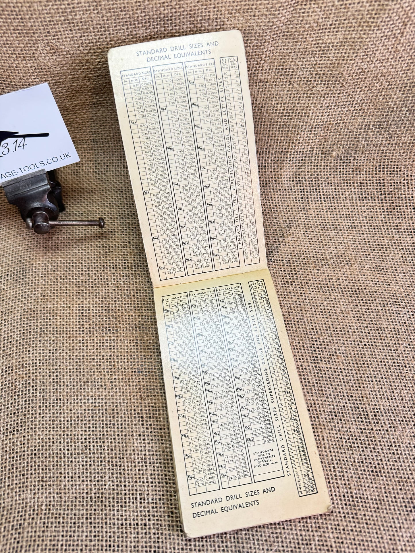 Zeus Precision Data Charts & Reference Tables 1978/79 Metric Revision
