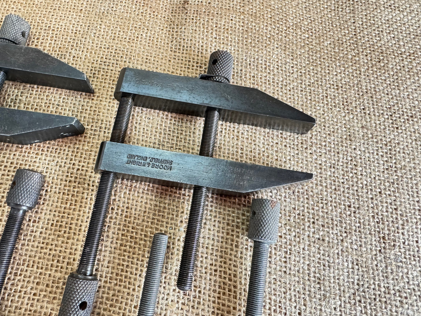 Set of 4 Moore & Wright 4” Engineers Parallel Clamps
