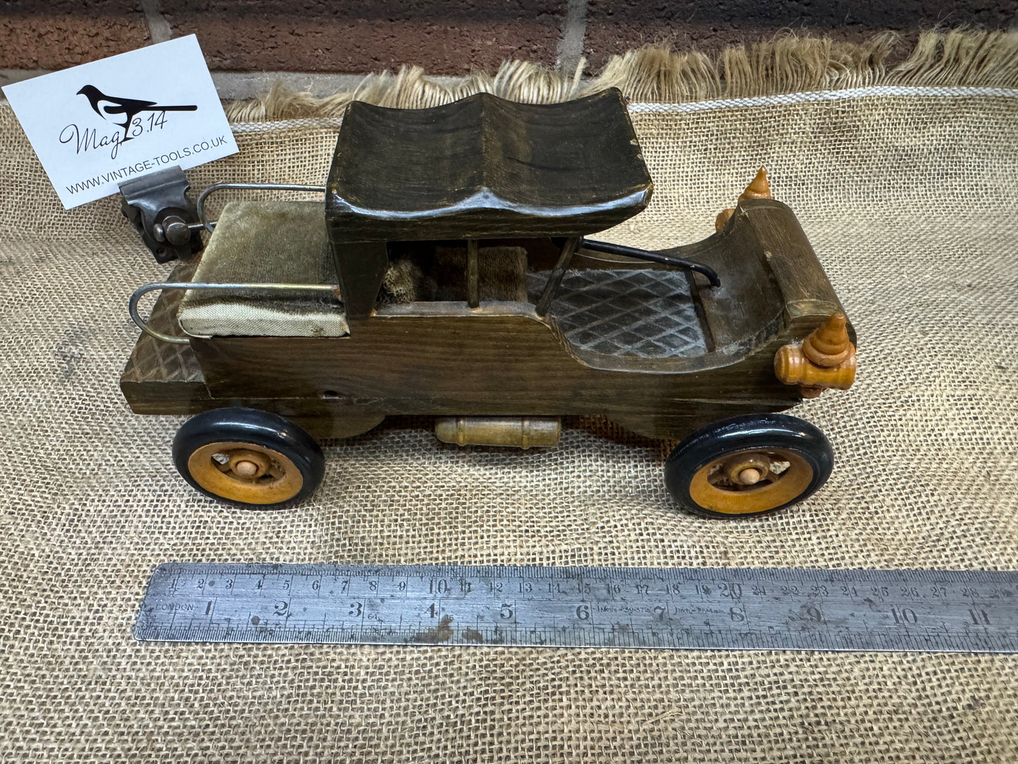 Vintage handmade wooden car