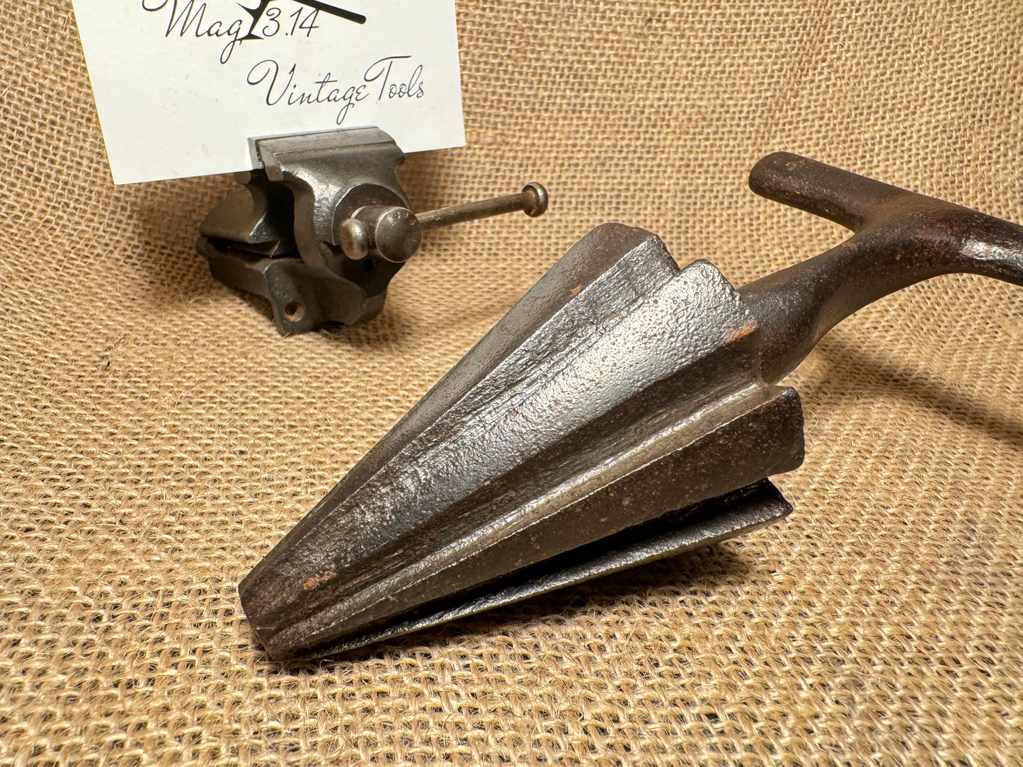Vintage Cast Iron T-Handle Pipe Ream De-Burring Tool