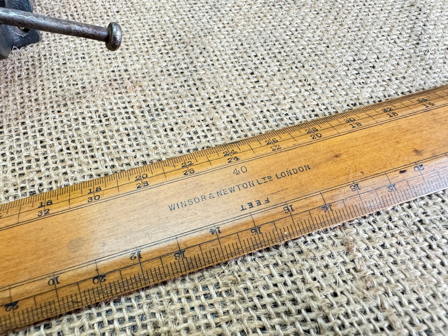 Windsor and Newton Ltd London Engine Divided Wooden Rule