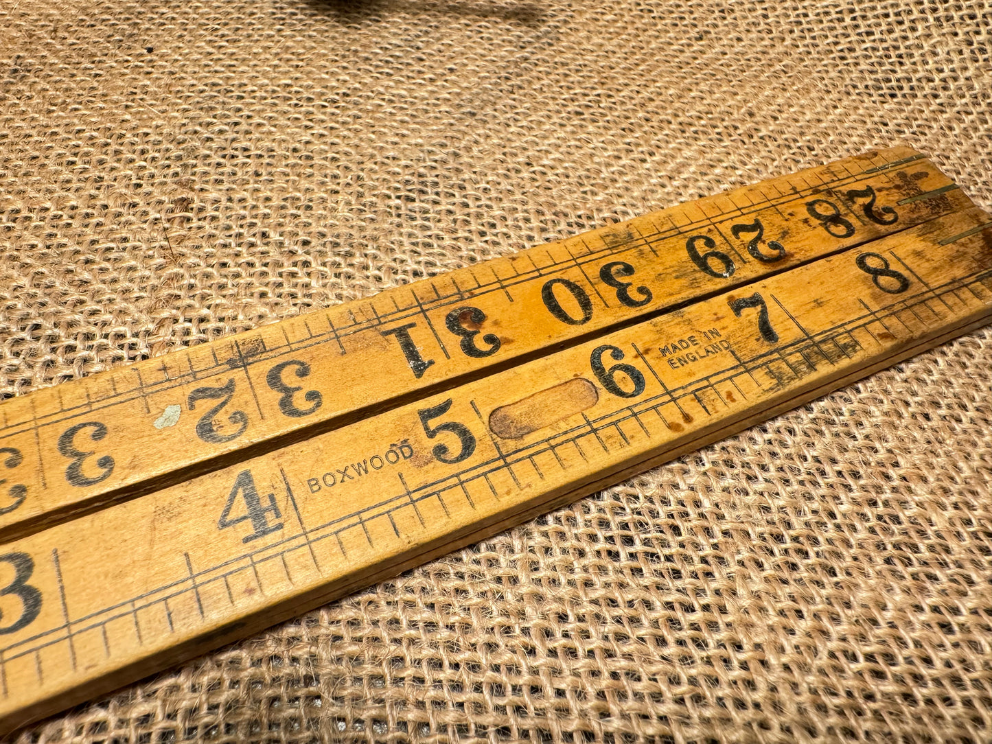 36” Boxwood Folding Rule - Carpentry / Upholstery / Vintage Tools