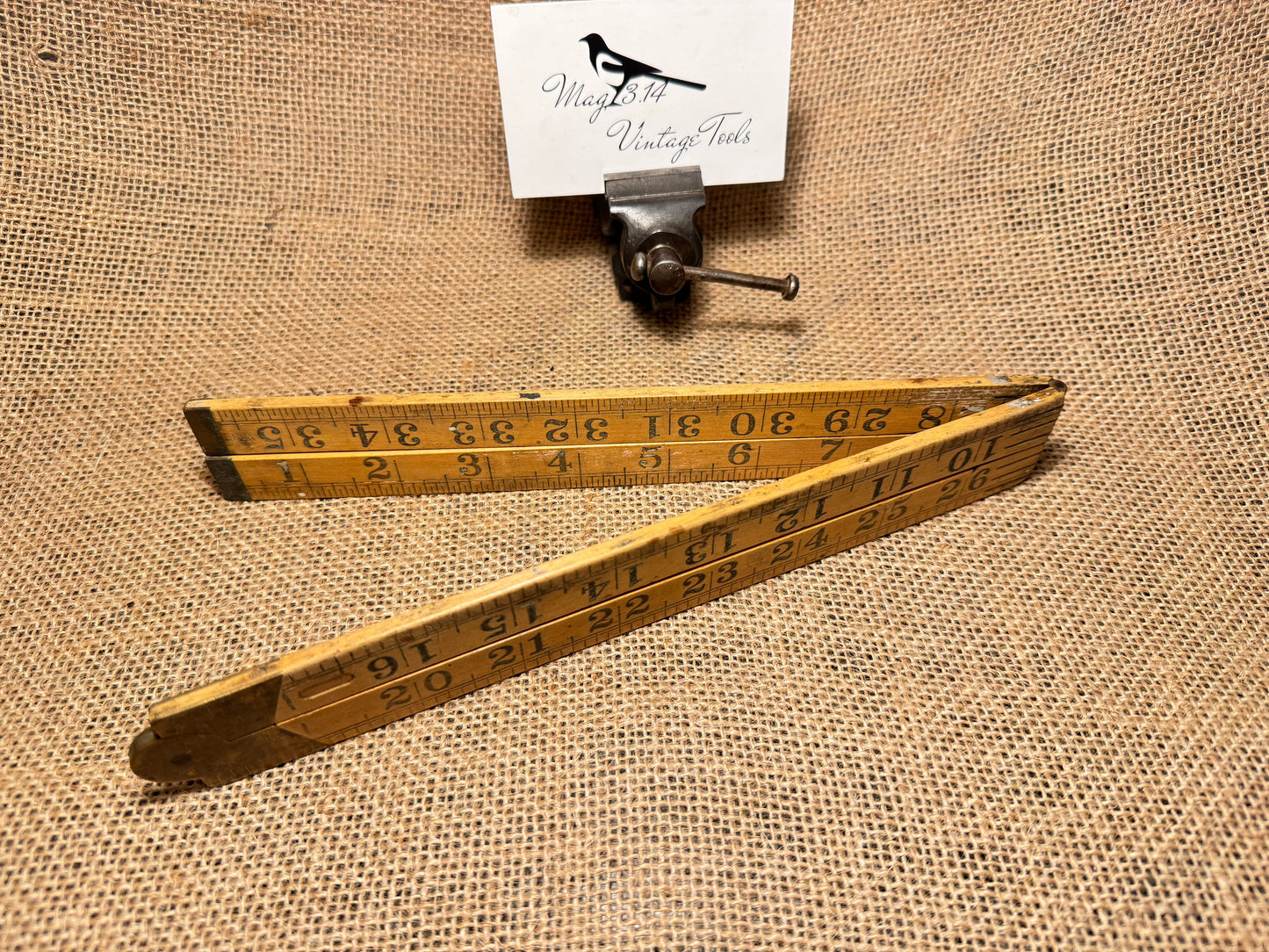 36” Boxwood Folding Rule - Carpentry / Upholstery / Vintage Tools