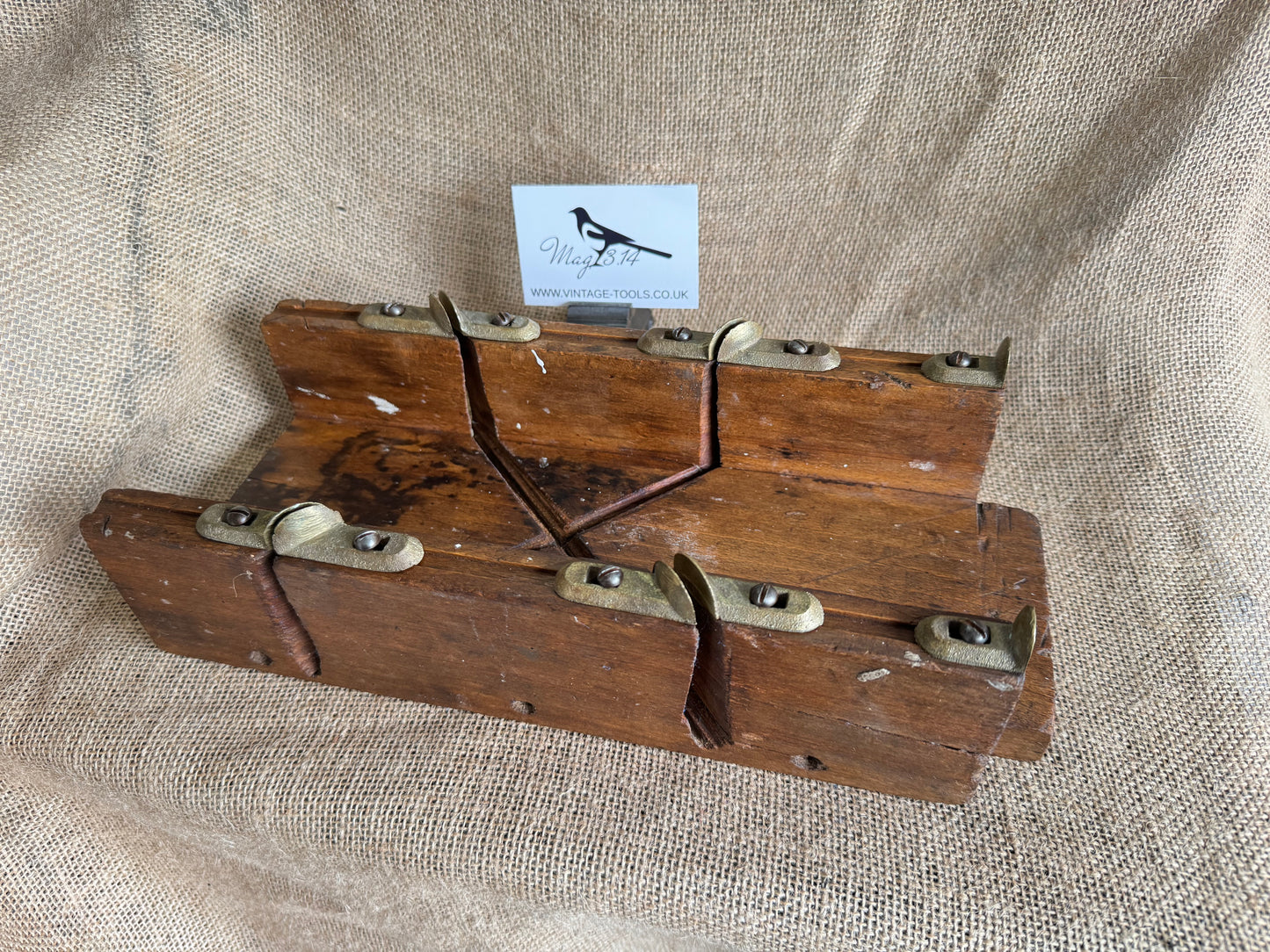 John Hall Tools (Birmingham) Beechwood Mitre Saw Block with Brass Guides