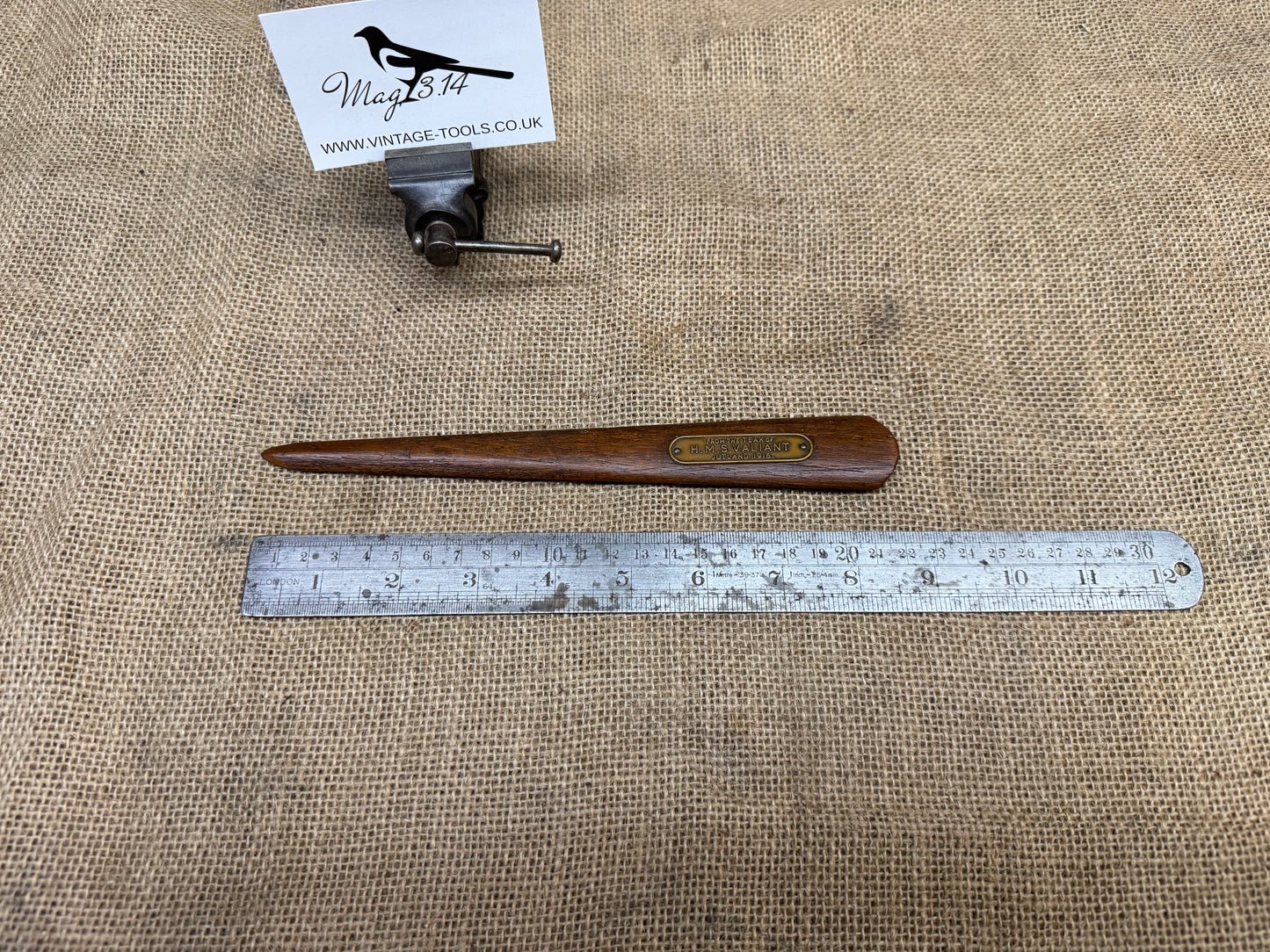 HMS Valiant Teak Letter Opener