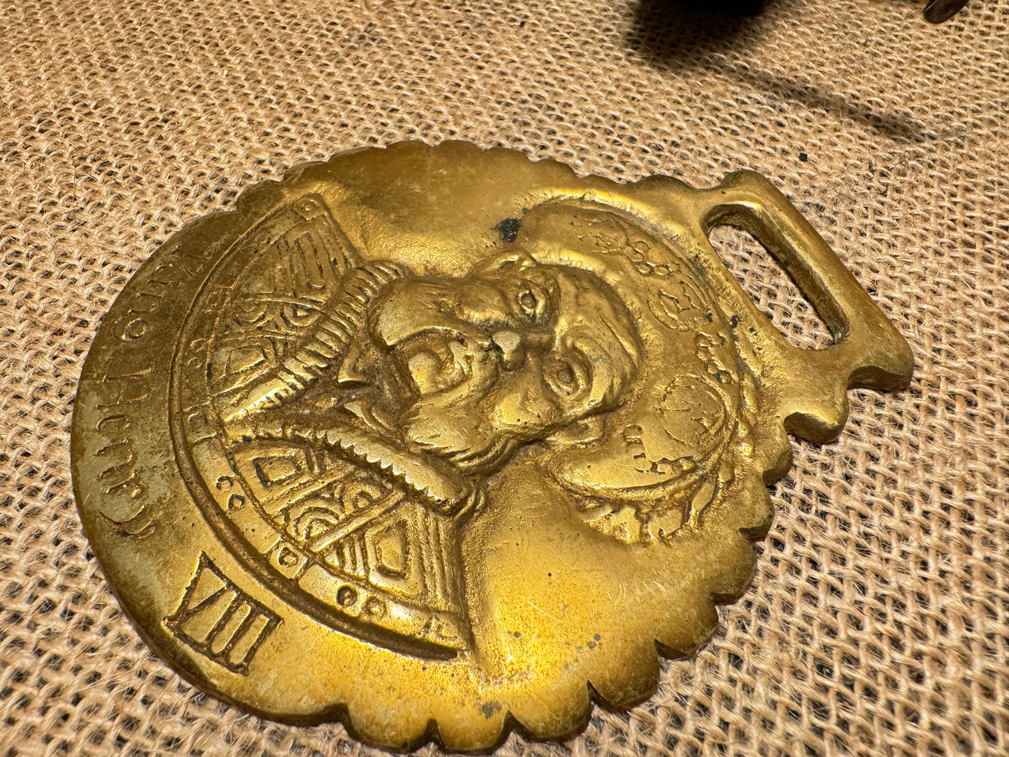 King Henry VIII Horse Brass - Collectible Equestrian Memorabilia