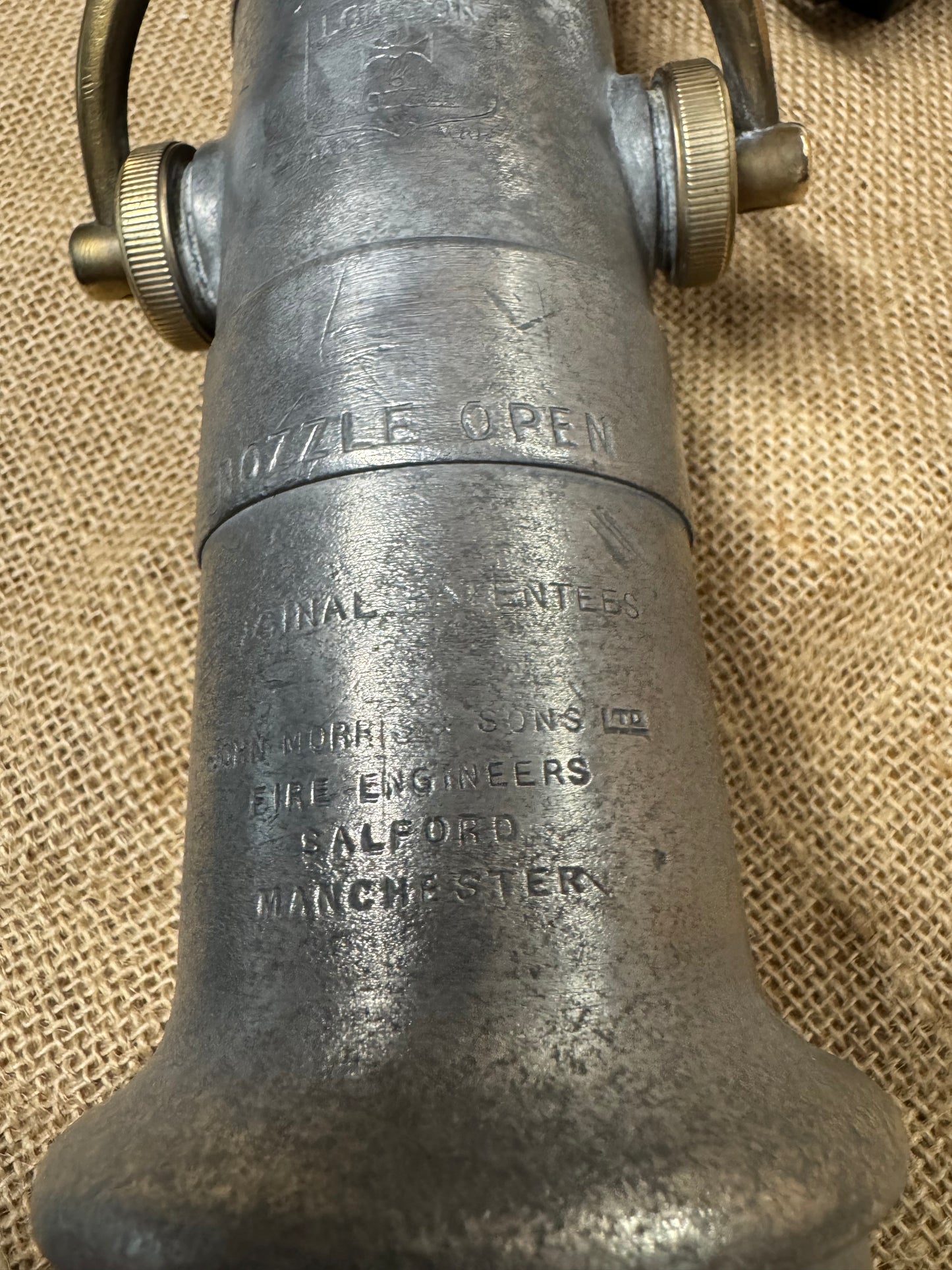 John Morris & Sons Brass & Aluminium Fire Hose Nozzle