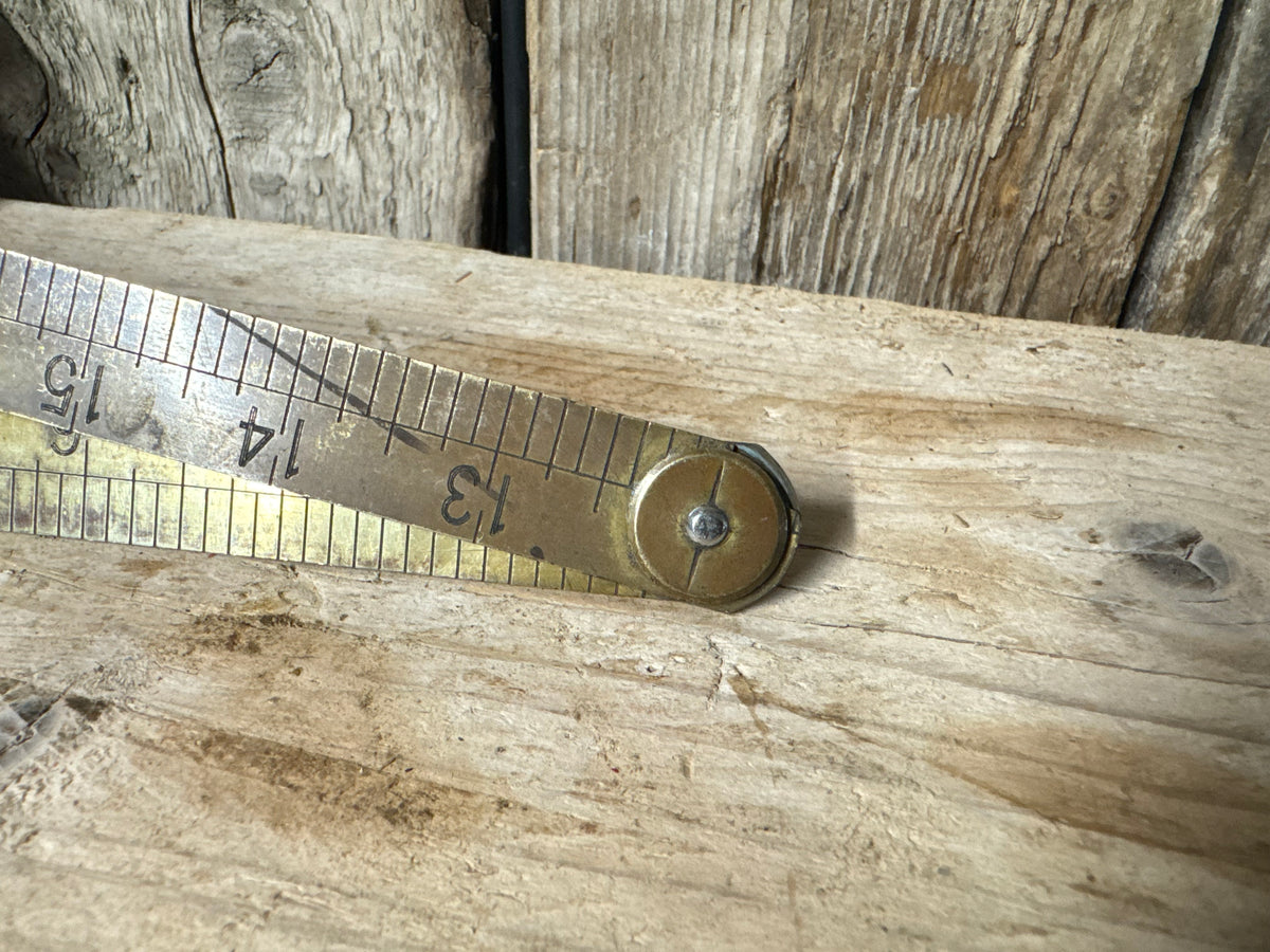 Rabone Chesterman No 1494 Brass 24" Folding Rule with Military Broad Arrow