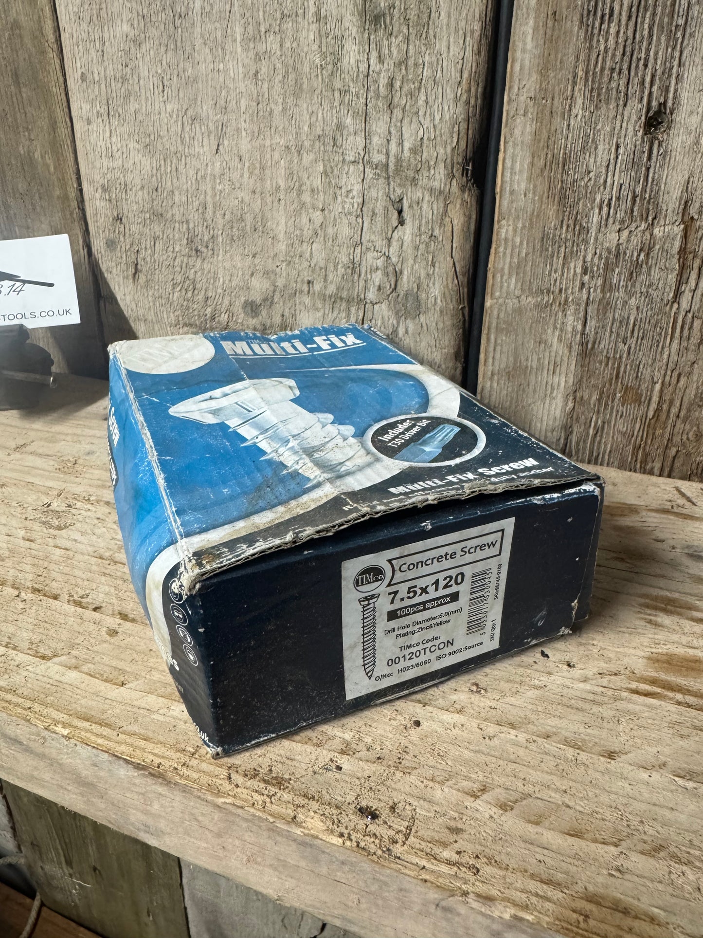 TIMCo Multi Fix 7.5 x 120 Concrete Screws box of 100