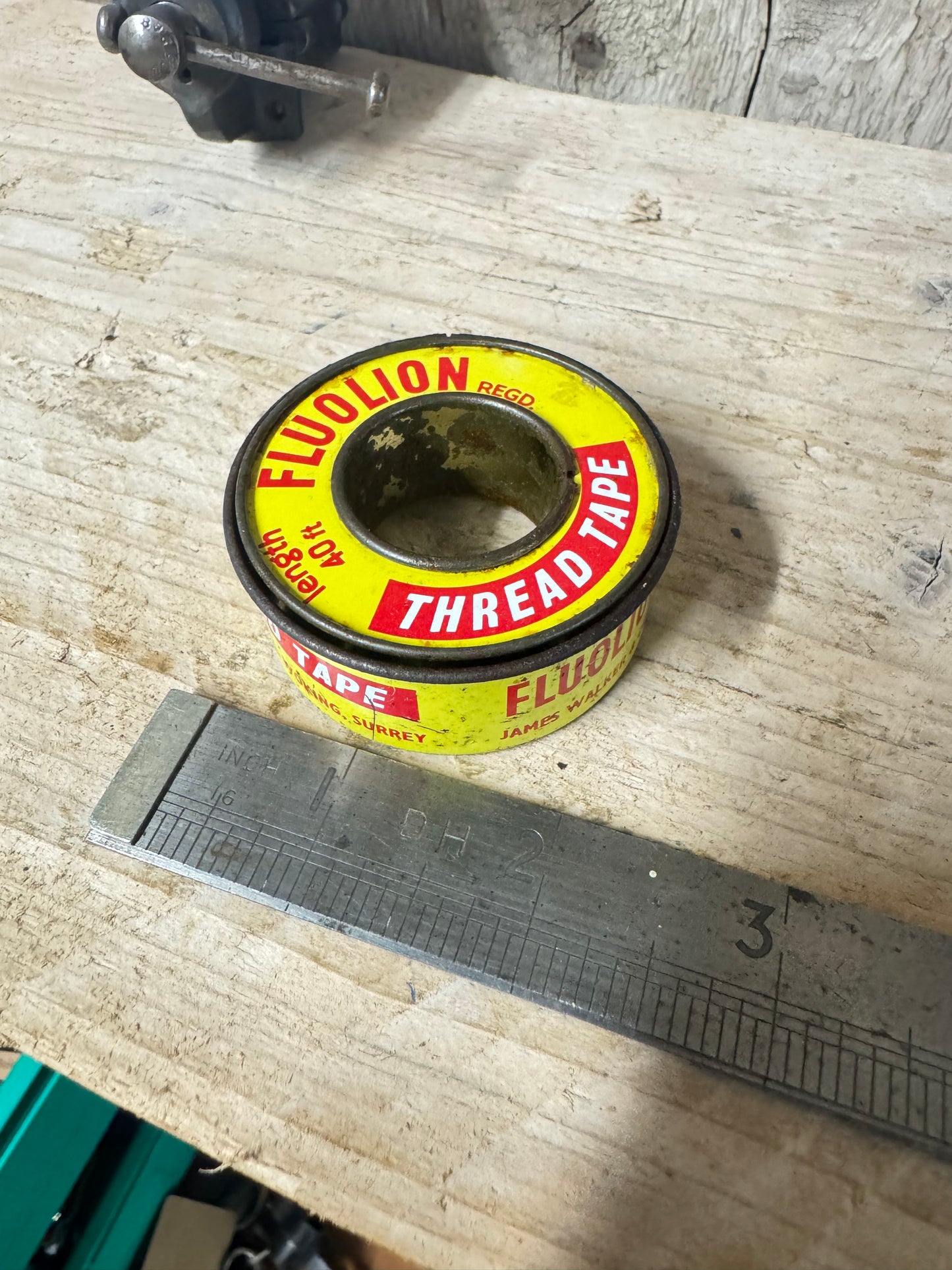 Vintage Fluolion PTFE Thread Tape Tin