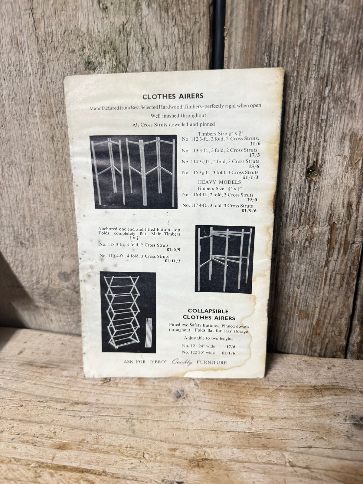 YBRO 1964 Whitewood Furniture Catalogue