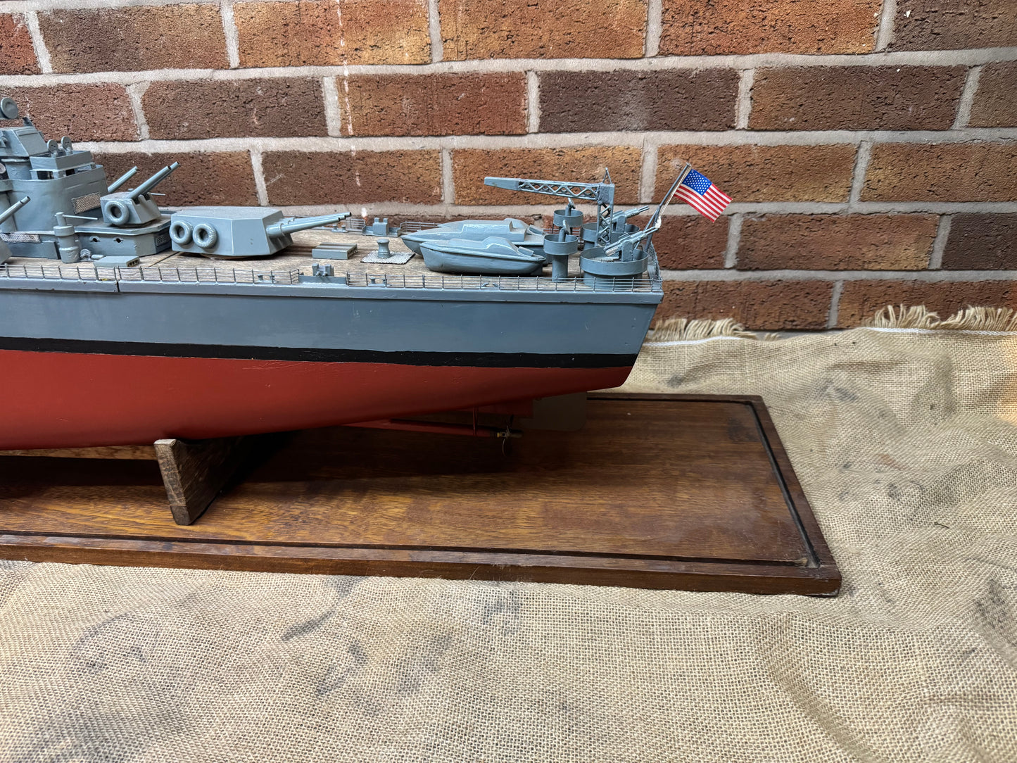 Vintage RC Model of The U.S.S. Newport News
